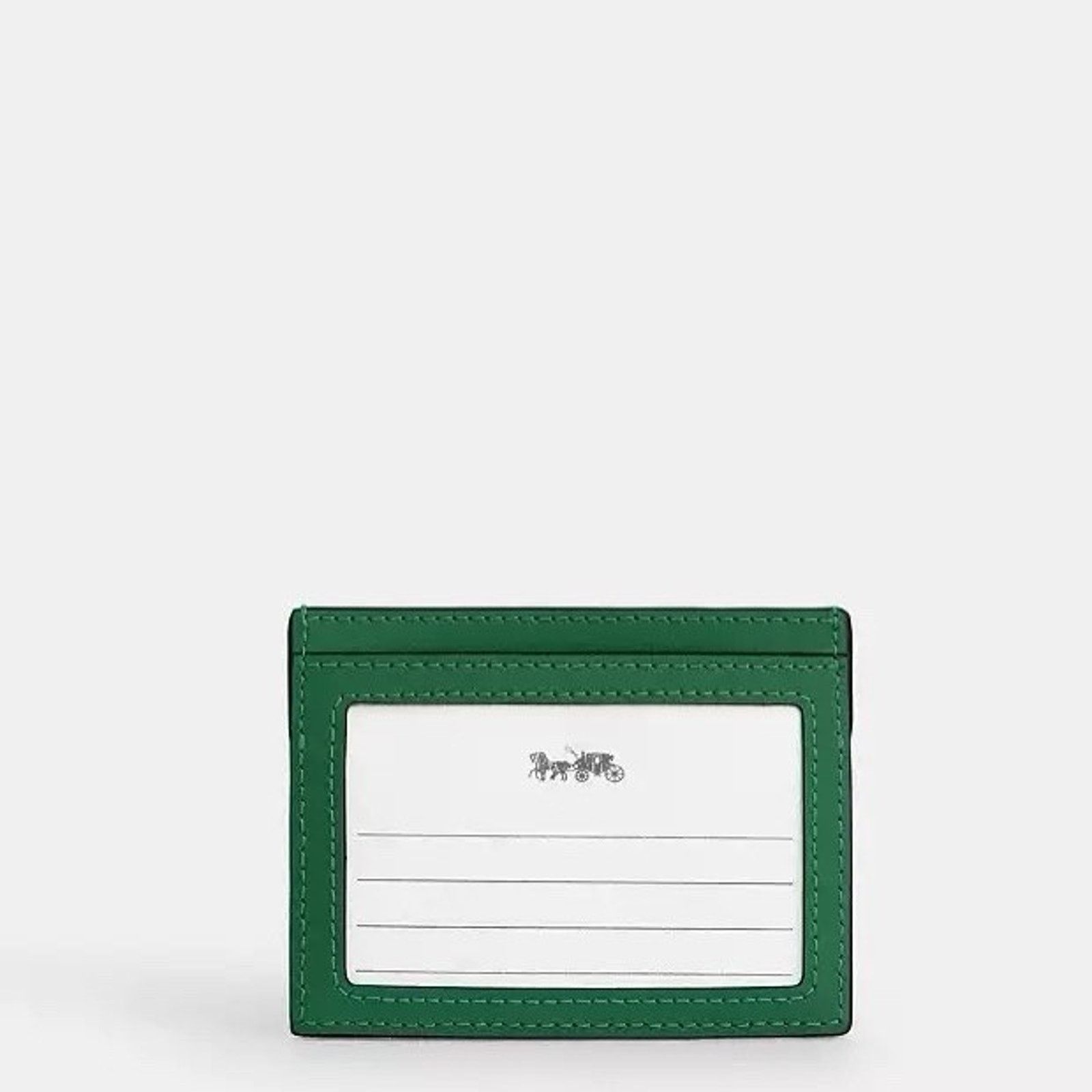 Coach NWT Coach Slim ID Card Case Denim Leather CBR13 Ivy/Green Size ONE SIZE - 4 Thumbnail