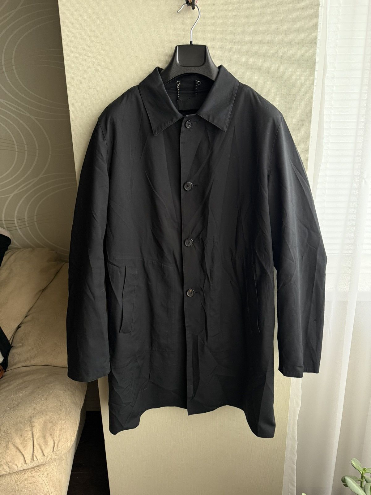 Prada Prada Milano Black Technical Trench Coat Wool/Cashmere Liner Size US M / EU 48-50 / 2 - 1 Thumbnail