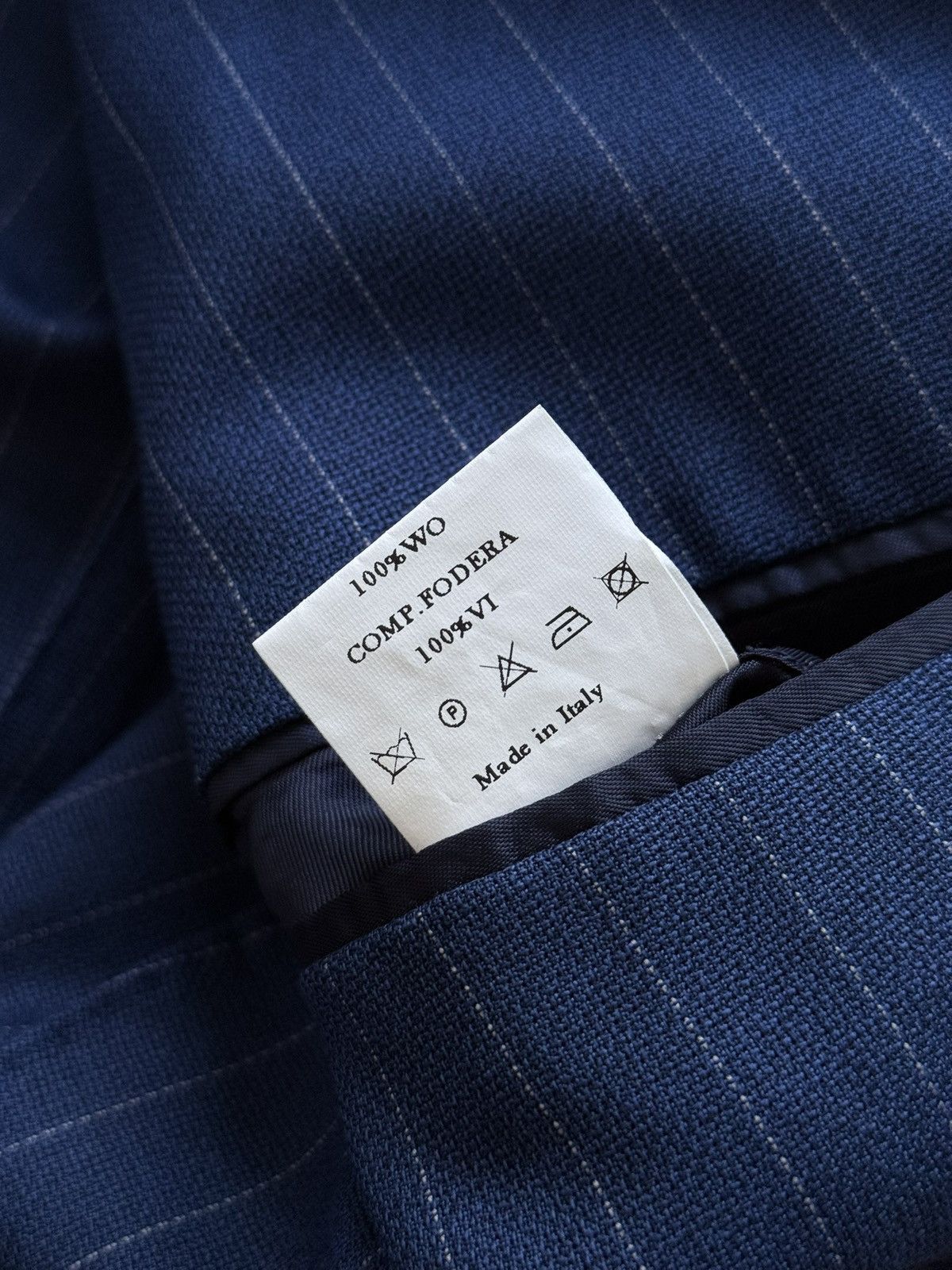 Boggi Boggi Milano Navy Blue Striped Wool Blazer Jacket Size 52 Size 42R - 9 Thumbnail