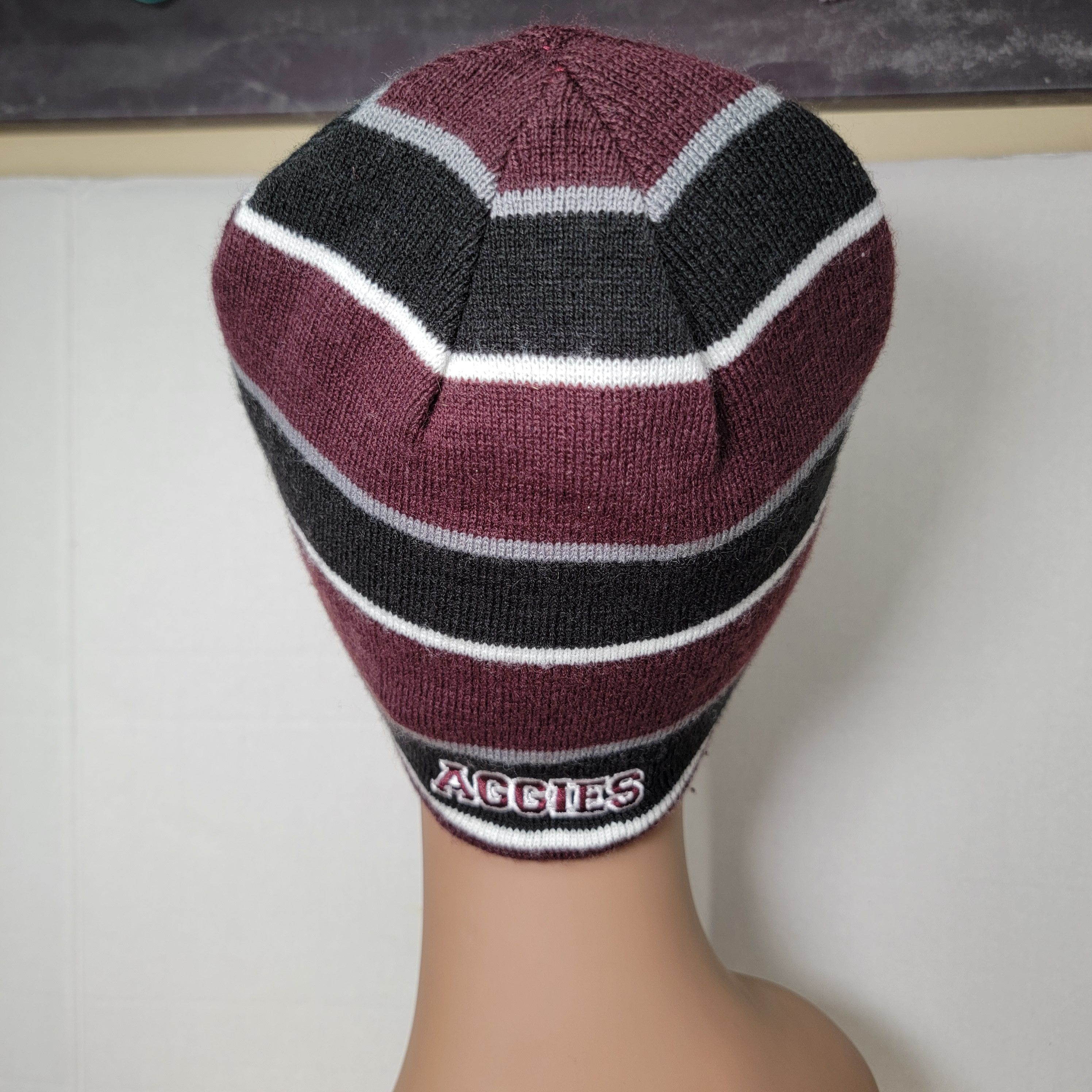 Other Texas A&M Aggies Reversable Black/Stripe Knit Unisex Beanie Size ONE SIZE - 4 Thumbnail