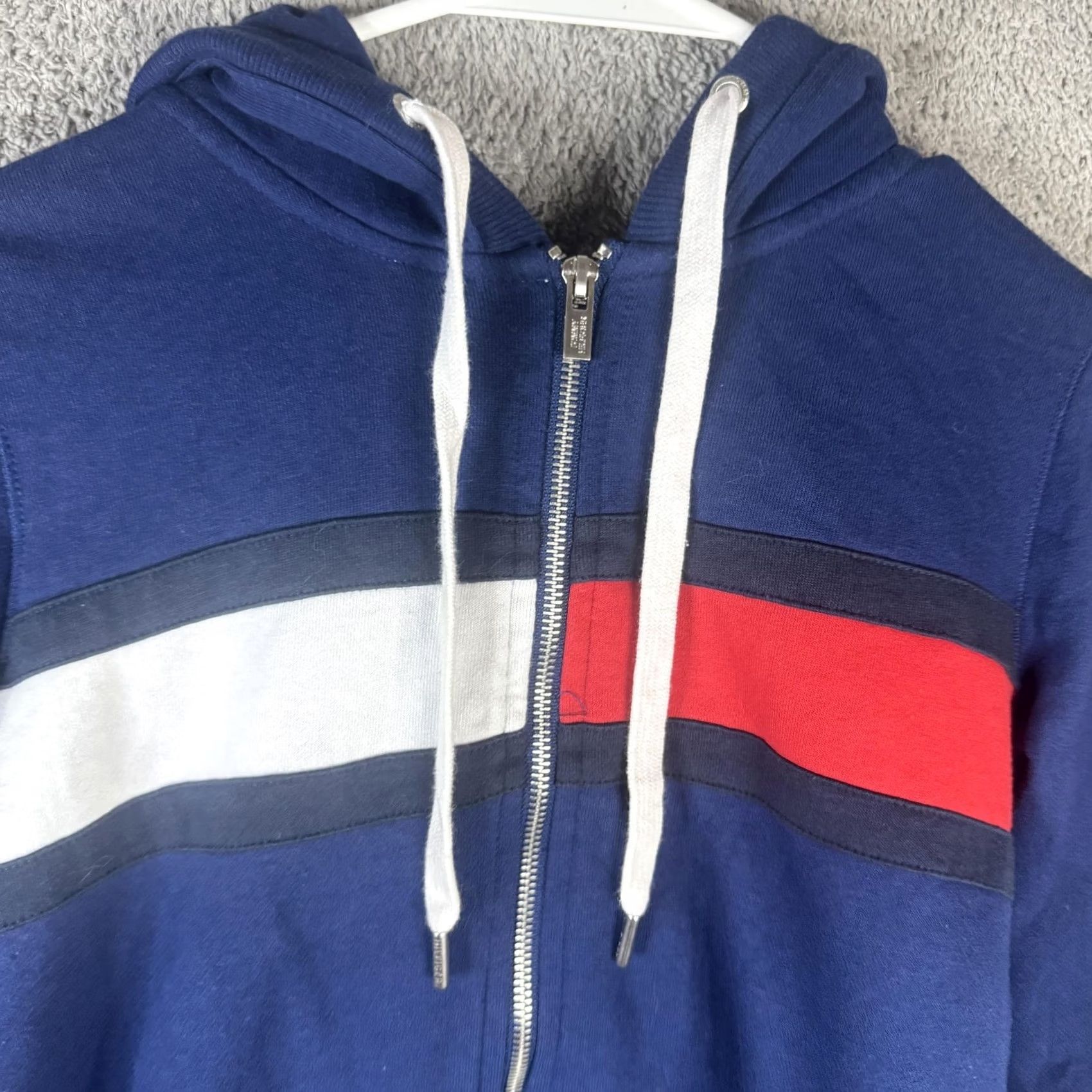 Tommy Hilfiger Tommy Hilfiger Sport Hoodie Womens Large Blue Colorblock Logo Full Zip Size L / US 10 / IT 46 - 6 Thumbnail