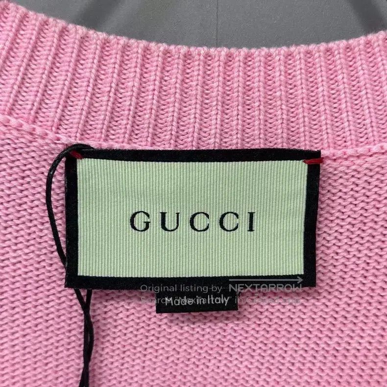 Gucci Gucci Pink apple logo knitted cardigan coat Size M / US 6-8 / IT 42-44 - 5 Thumbnail