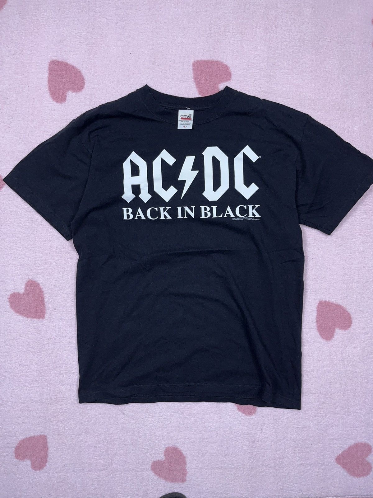 AC/DC × Band Tees × Vintage ➕ vintage AC/DC back in black 2003 00s band tee anvil Size US L / EU 52-54 / 3 - 1 Thumbnail