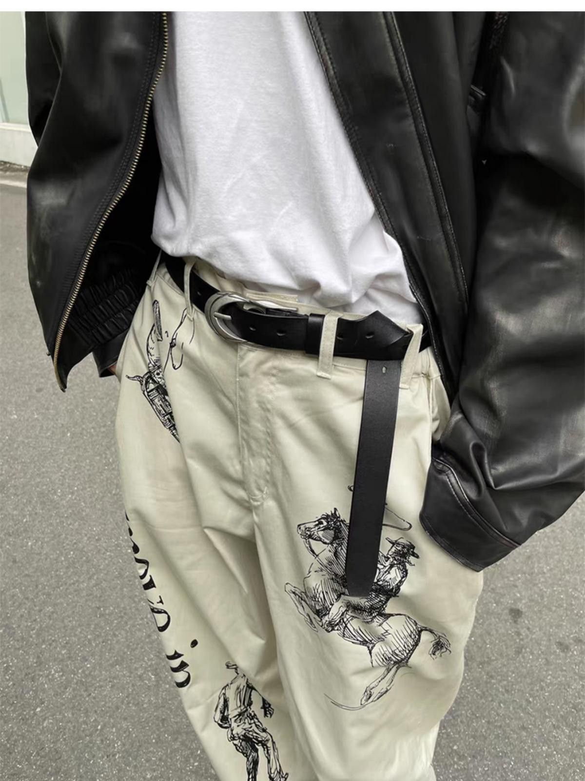 Jewelry × Leather Black PU Leather Belt with Unique Buckle Size ONE SIZE - 5 Thumbnail