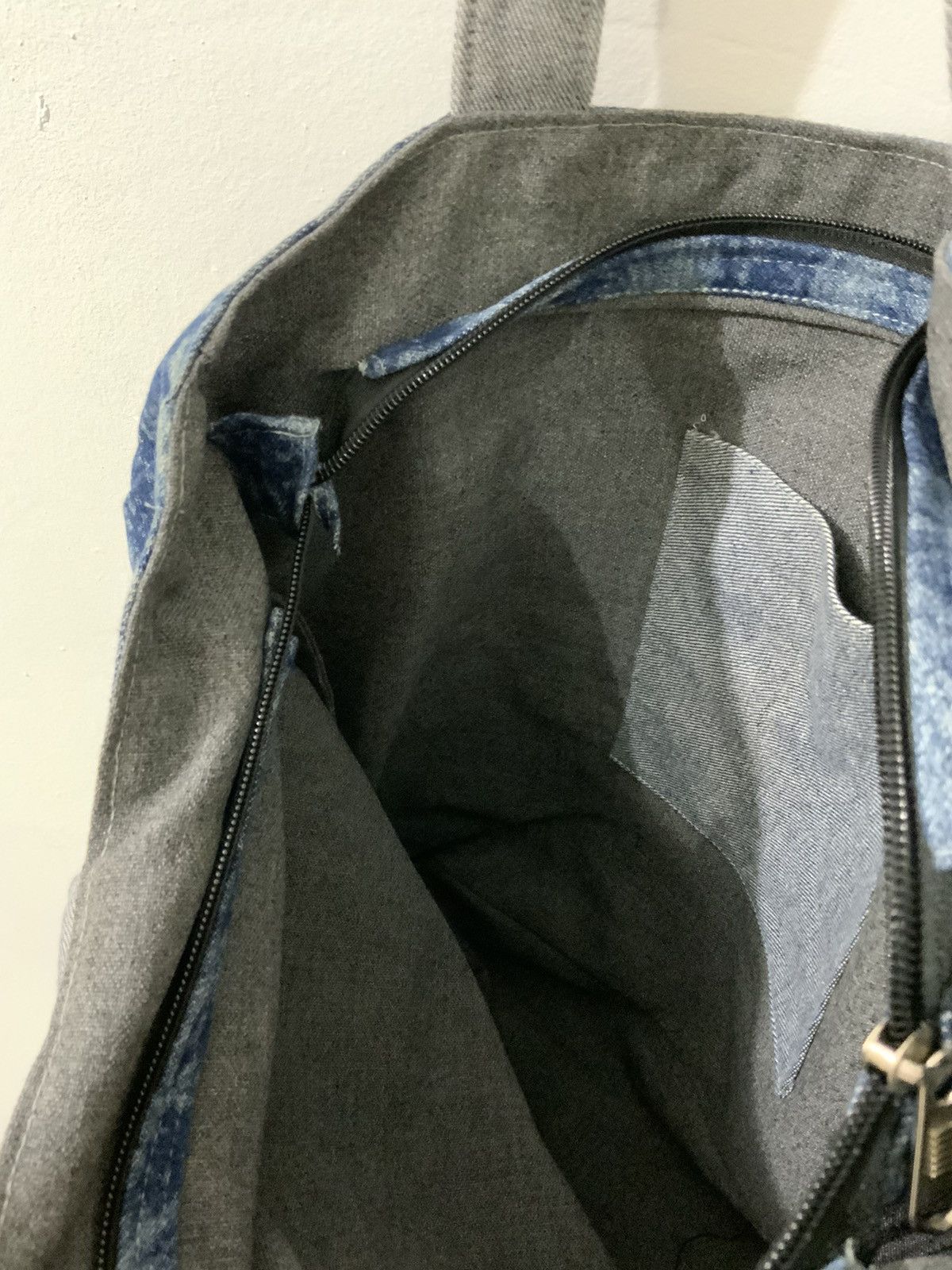 Japanese Brand Denim Flower Art Tote Bag Size ONE SIZE - 12 Thumbnail
