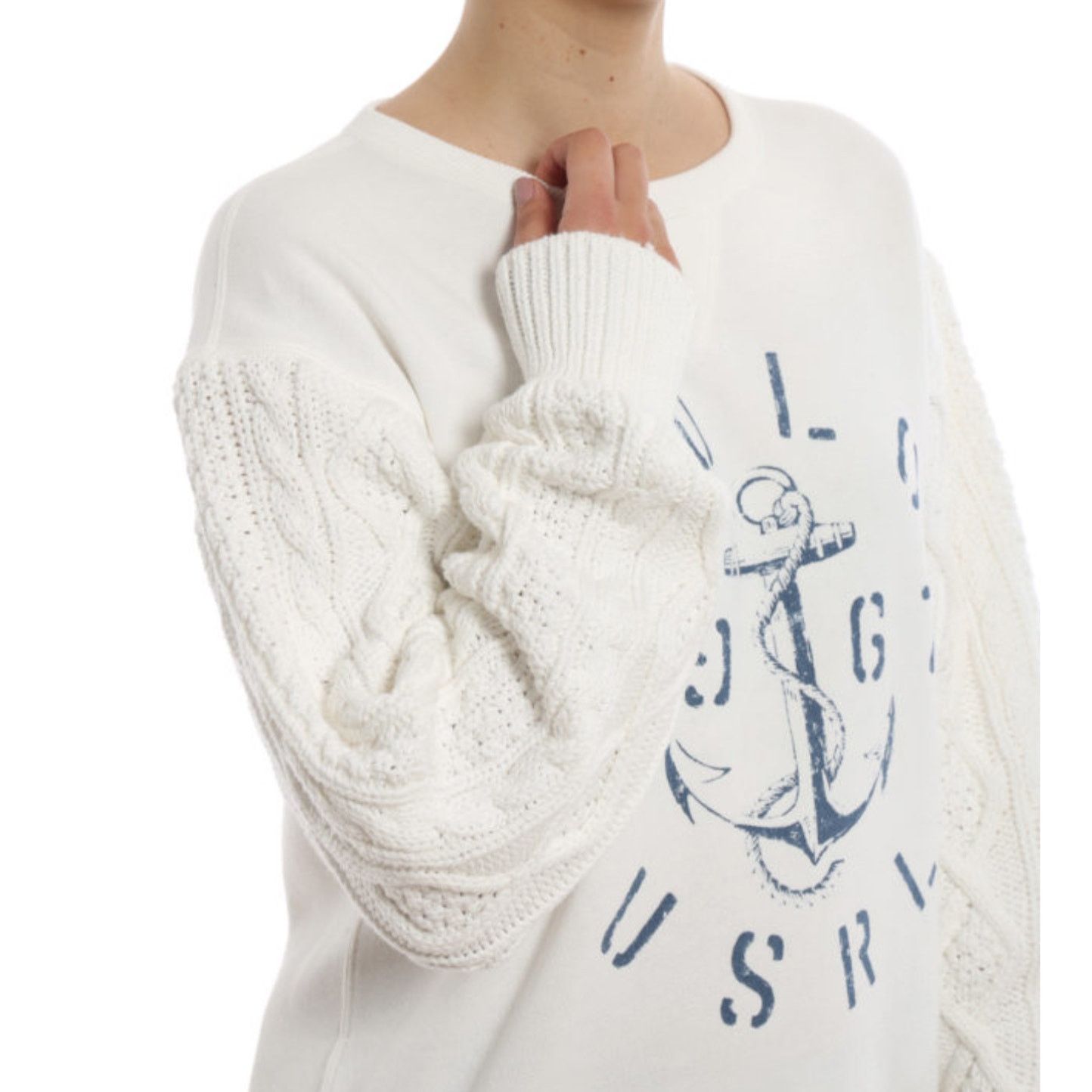 Polo Ralph Lauren Polo Ralph Lauren Aran-Knit Fleece Pullover M Relaxed Fit Size M / US 6-8 / IT 42-44 - 3 Thumbnail