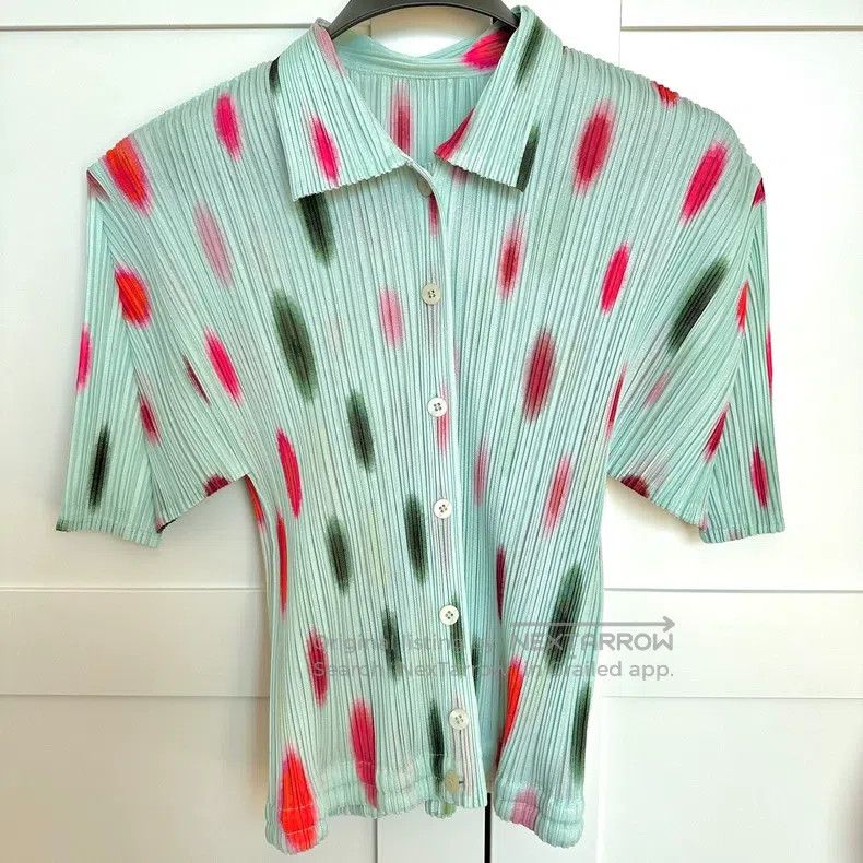 Issey Miyake Issey Miyake Raindrop Polka Dot Colorful Top Size L / US 10 / IT 46 - 3 Thumbnail