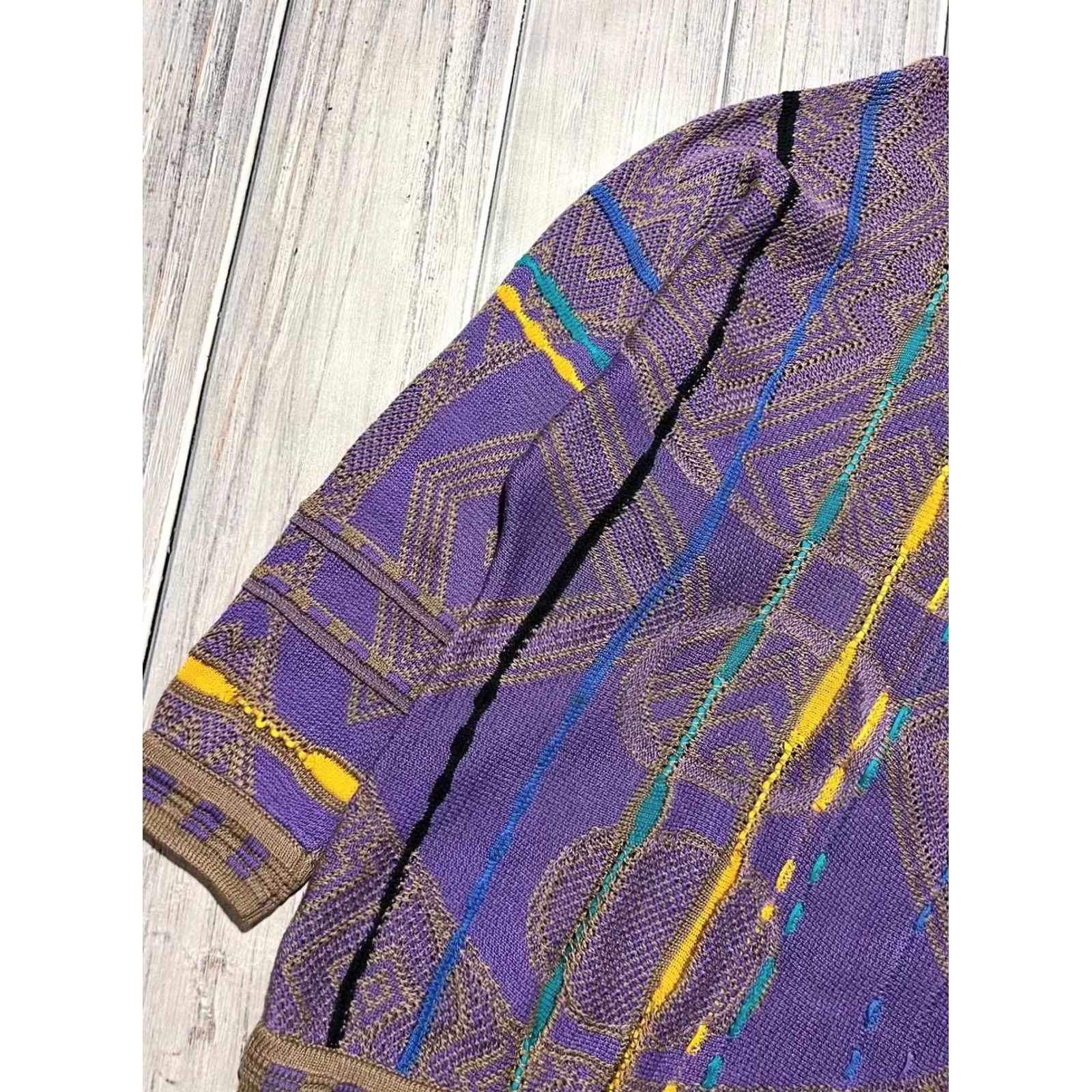 Coogi VINTAGE COOGI Knit Sweater Australia Purple Y2K 90s Men Size S Pullover Crew Neck Knit Cotton Winter Fall 90s Mens Purple COOGI Sweater Size US S / EU 44-46 / 1 - 6 Thumbnail