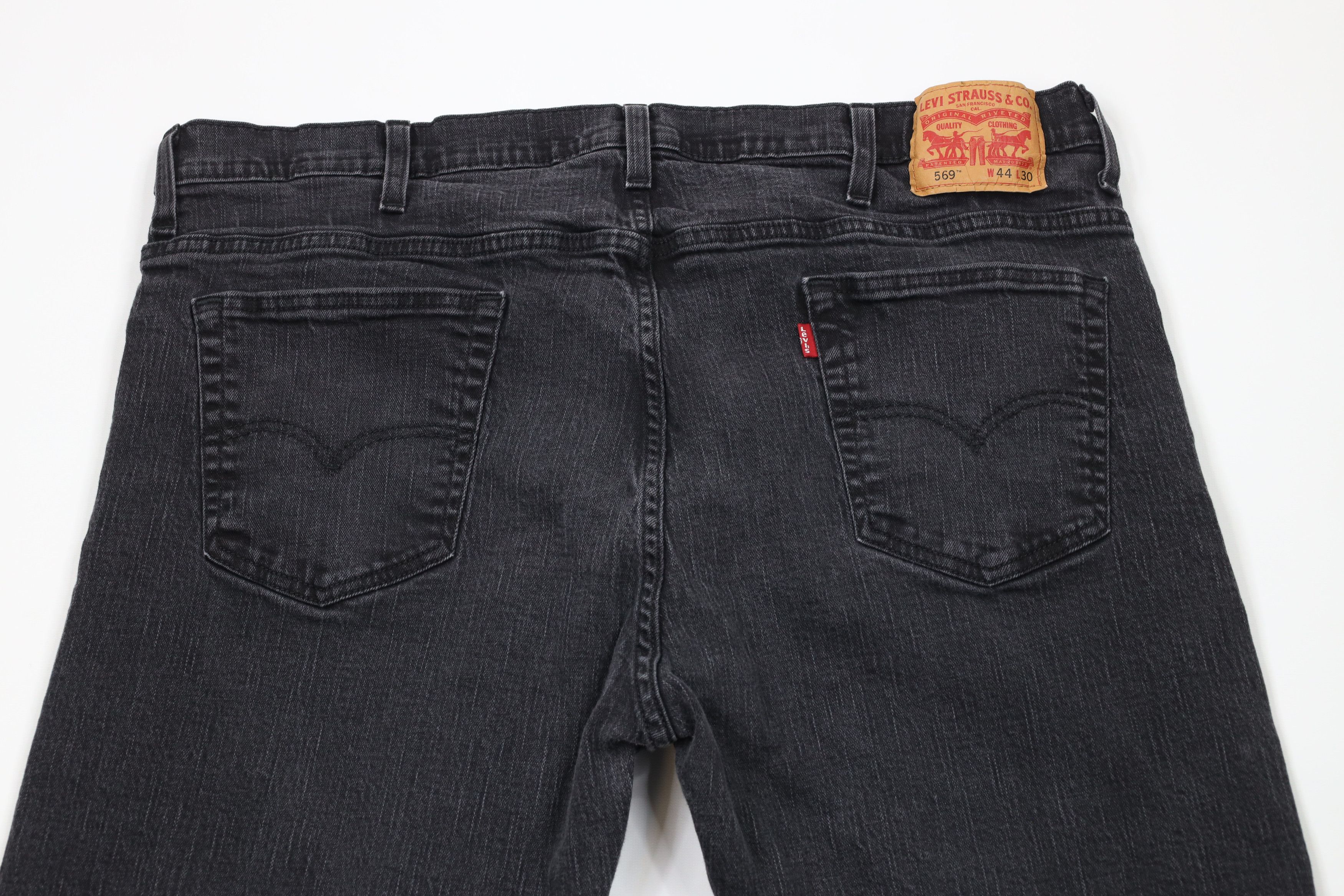 Levi's × Vintage Vintage Y2K Levis 569 Fit Straight Wide Leg Jeans Black Size US 44 / EU 60 - 9 Thumbnail