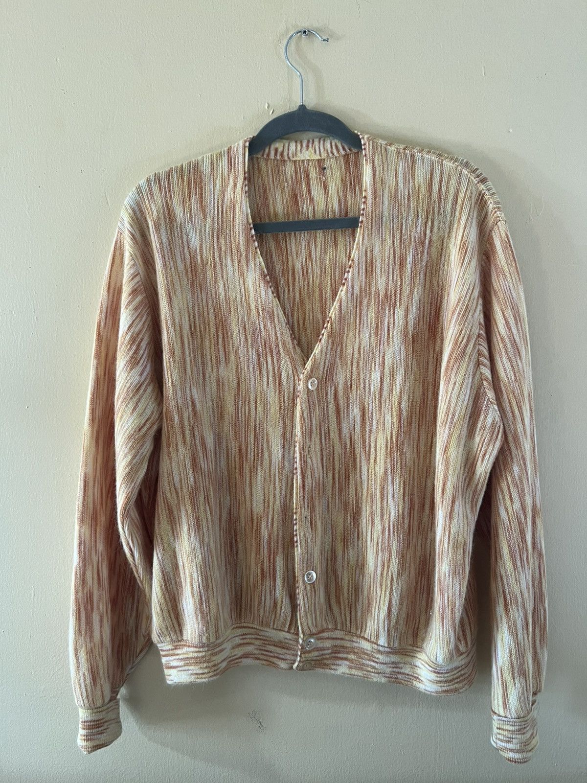 Vintage Vtg 60s Leonardo Strassi Acrylic Cardigan Cut Tag Size US L / EU 52-54 / 3 - 1 Thumbnail