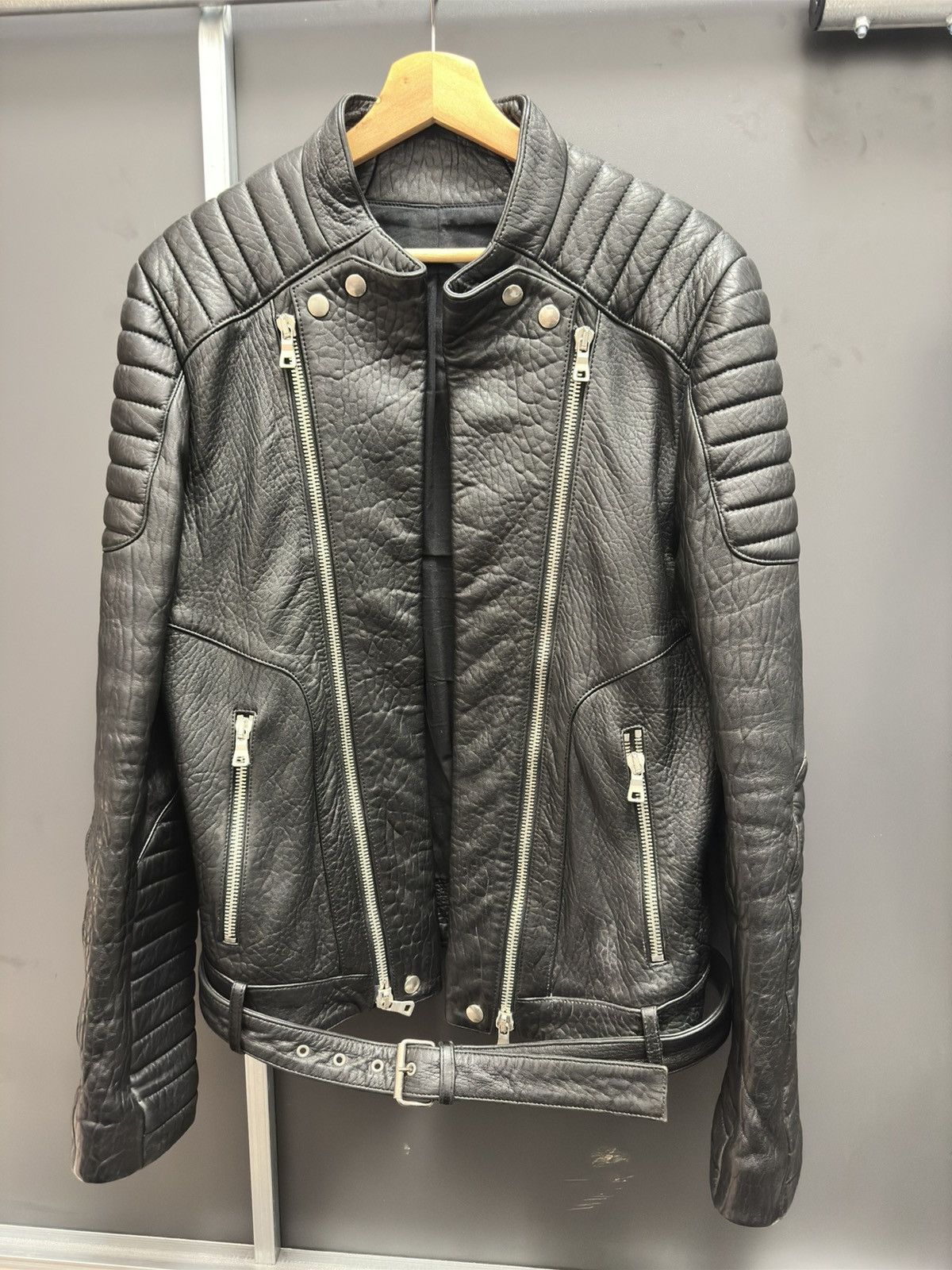 Balmain Balmain lamb leather biker jacket Size US M / EU 48-50 / 2 - 1 Thumbnail