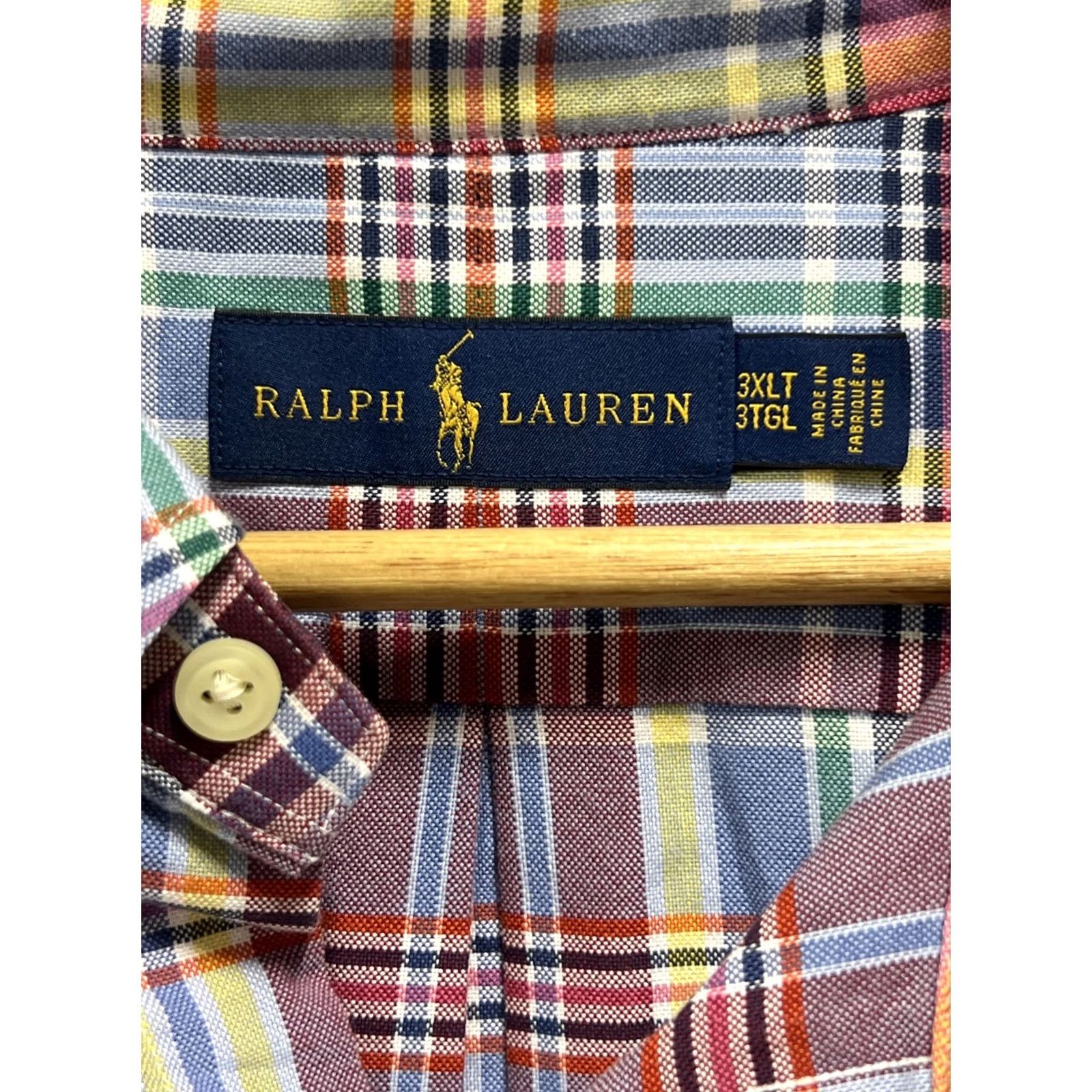 Ralph Lauren Ralph Lauren Shirt Men 3XLT Tall Multicolor Plaid Oxford Button Down Long Sleeve Size US XXL / EU 58 / 5 - 3 Thumbnail