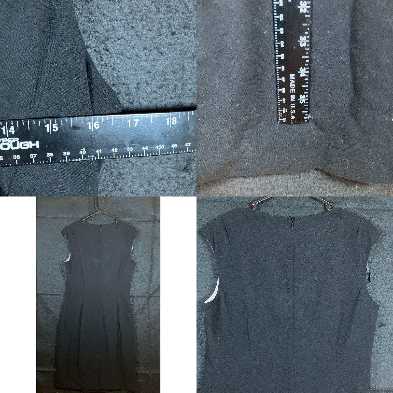Calvin Klein Calvin Klein Womens Dress Black Sleeveless Ruched Side Back Zip Stretch 10 Size L / US 10 / IT 46 - 8 Thumbnail