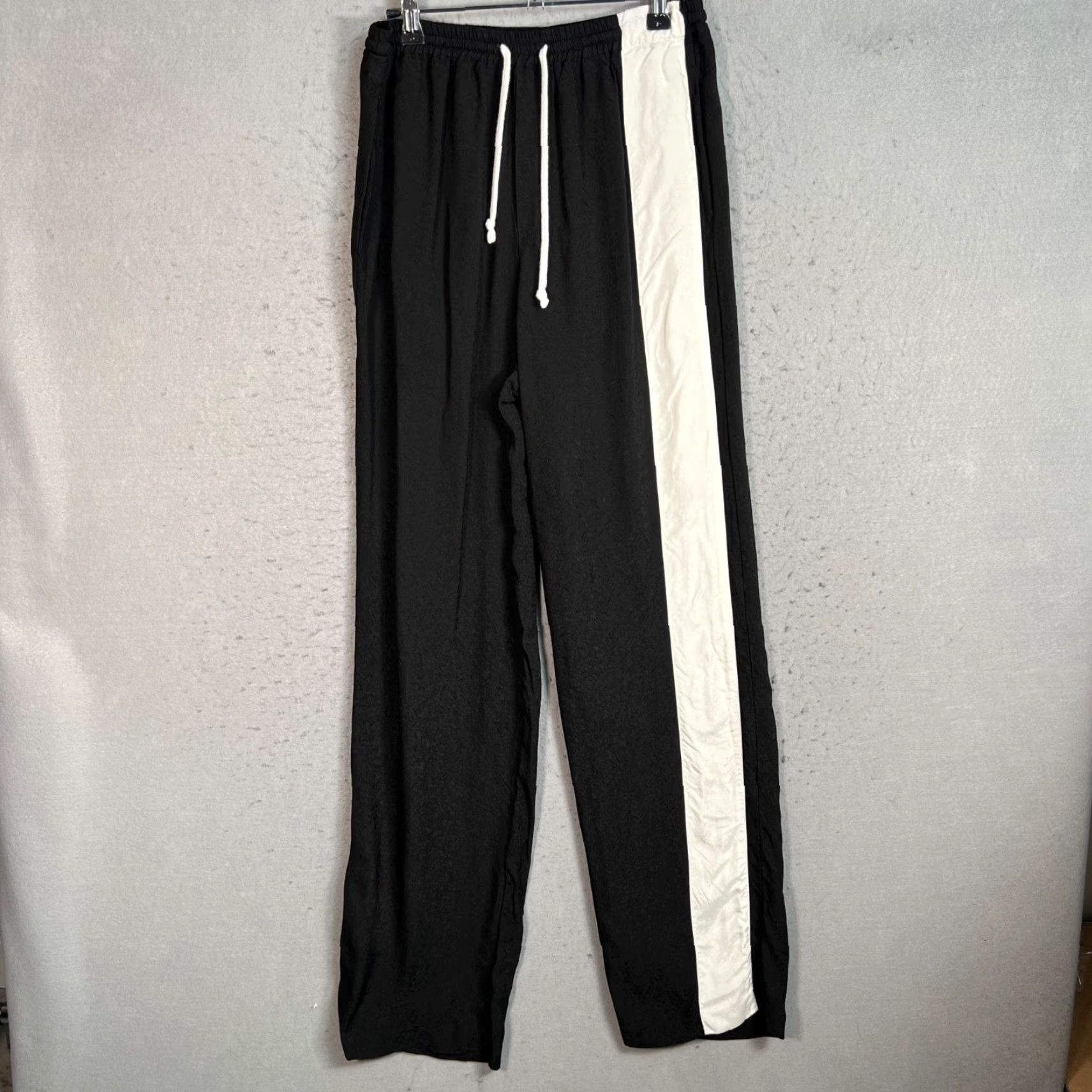 Vintage VINTAGE Carlota Barrera Womens Size Medium Black & White Contrast Track Pants Size 32" / US 10 / IT 46 - 2 Thumbnail