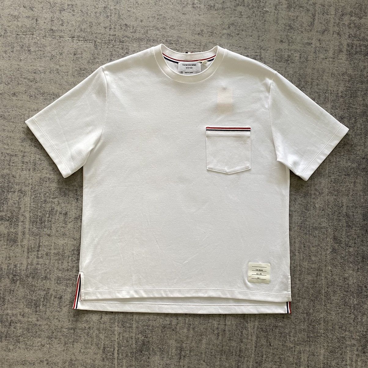 Thom Browne THOM BROWNE Pocket T Shirt WHITE Size US L / EU 52-54 / 3 - 1 Thumbnail