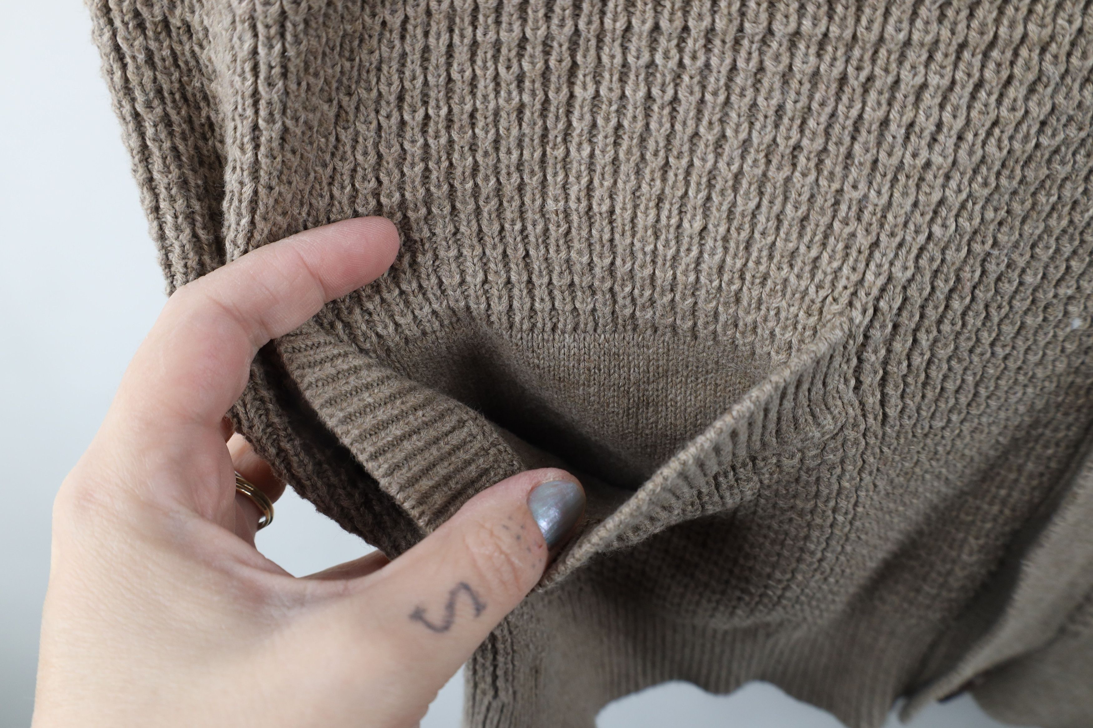 Gap × Vintage Vintage Gap Blank Ribbed Knit Shawl Cardigan Sweater Beige Size US XL / EU 56 / 4 - 5 Thumbnail