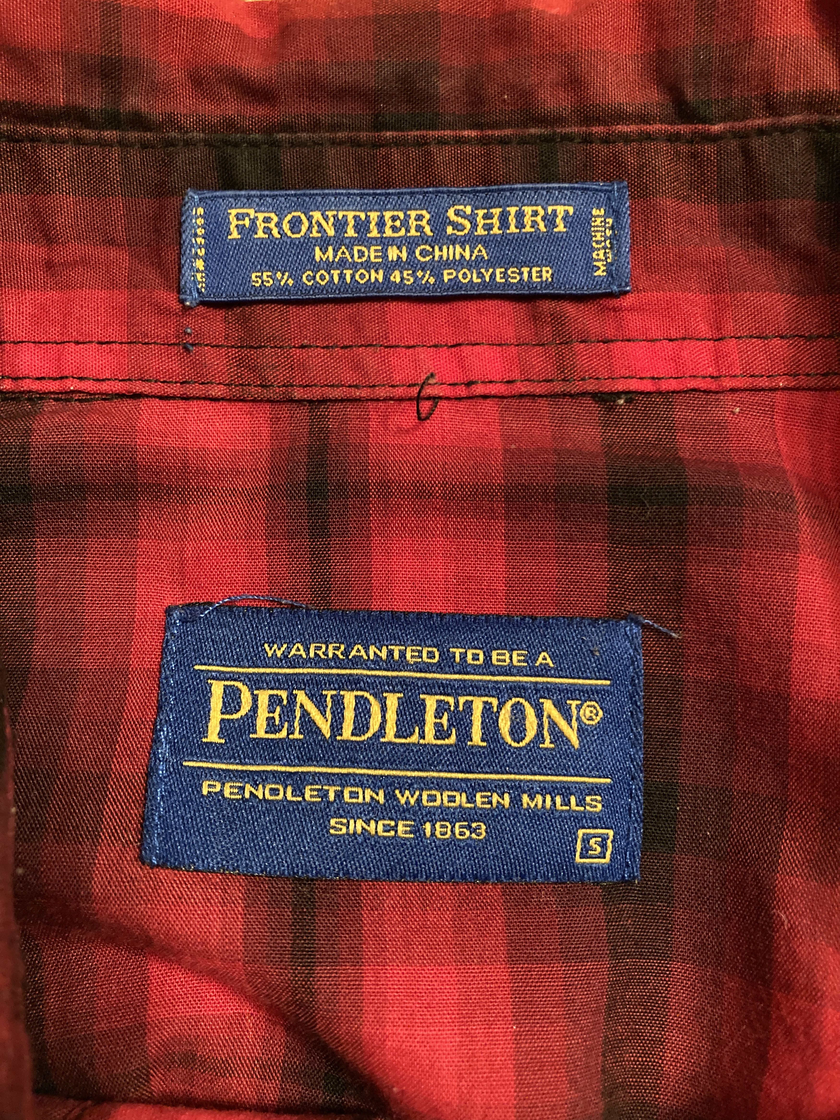 Pendleton Pendleton Men's Pearl Snap Red Plaid Western Frontier Shirt Size US S / EU 44-46 / 1 - 3 Thumbnail