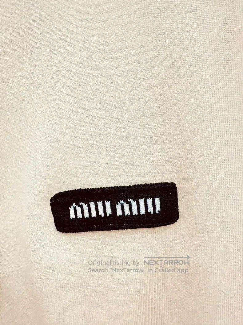 Miu Miu Miu Miu Size S Miniature letter short sleeve Size S / US 4 / IT 40 - 3 Thumbnail