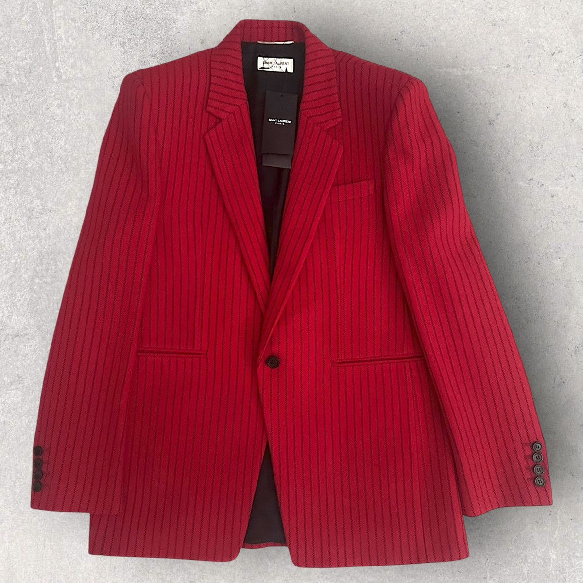 Saint Laurent Wool Pinstripe Blazer