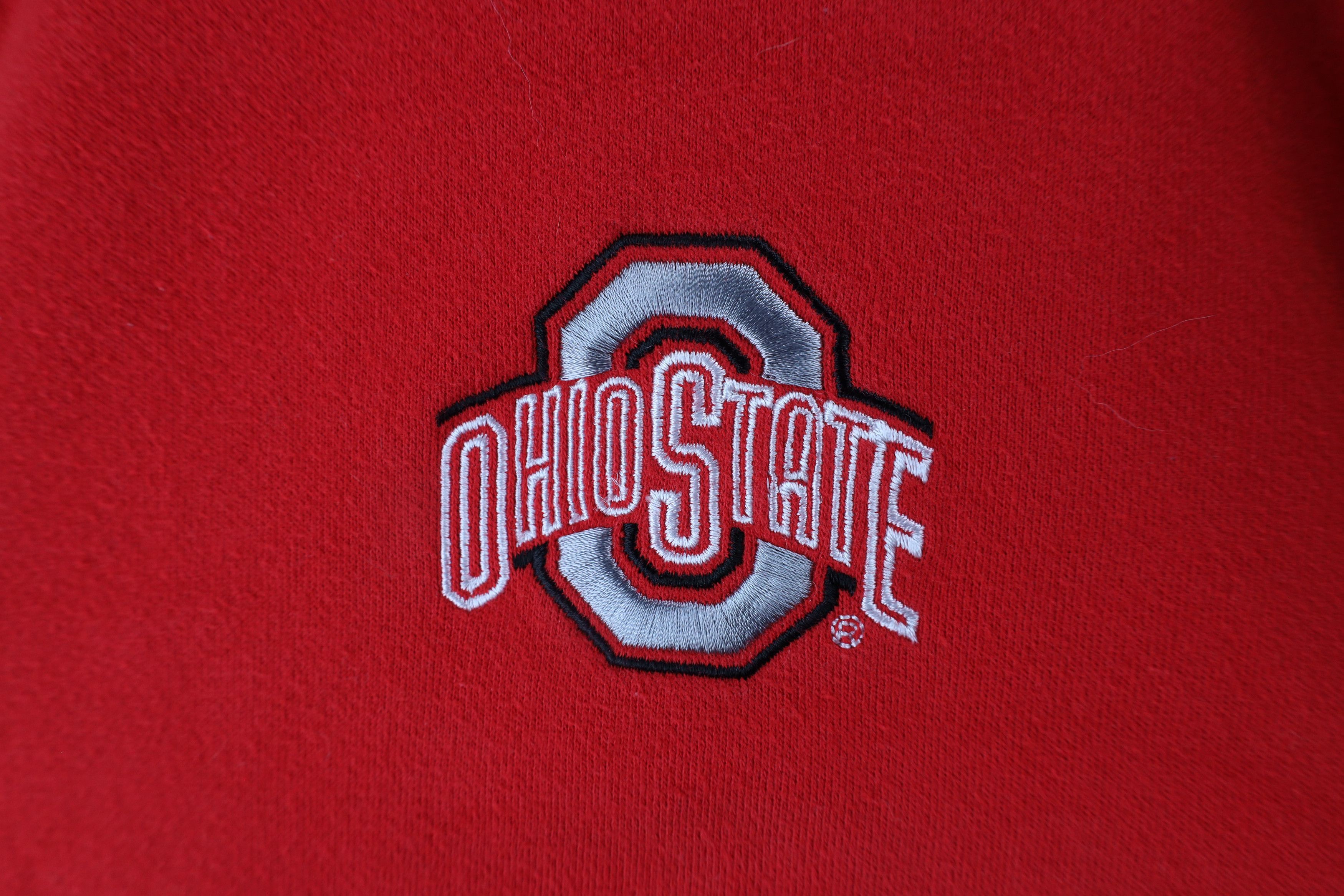 Nike × Vintage Vintage Nike Swoosh Ohio State University Sweatshirt Red Size US XL / EU 56 / 4 - 7 Thumbnail