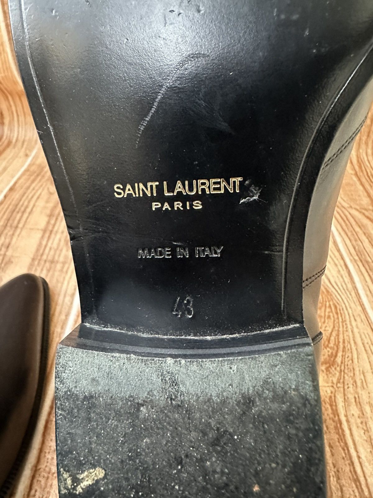Saint Laurent Paris Hedi Slimane Western Buckle Duckies Boots Size US 10 / EU 43 - 19 Thumbnail