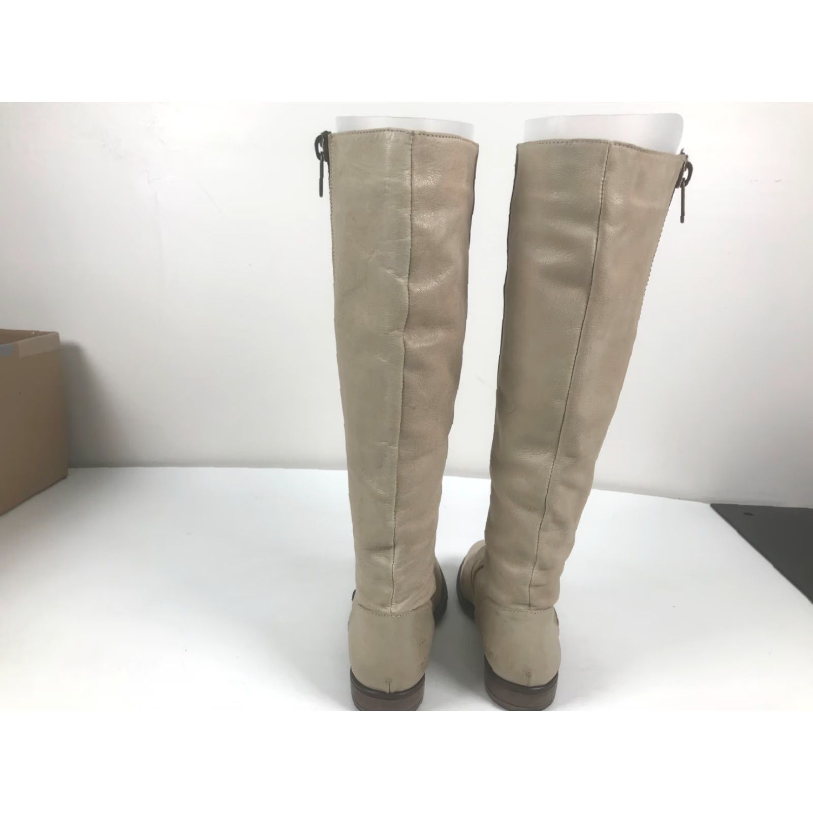 Steve Madden Steve Madden Womens Sz 6.5 M Dual Zip Knee High Boots Biege Leather Size US 7 / IT 37 - 3 Thumbnail