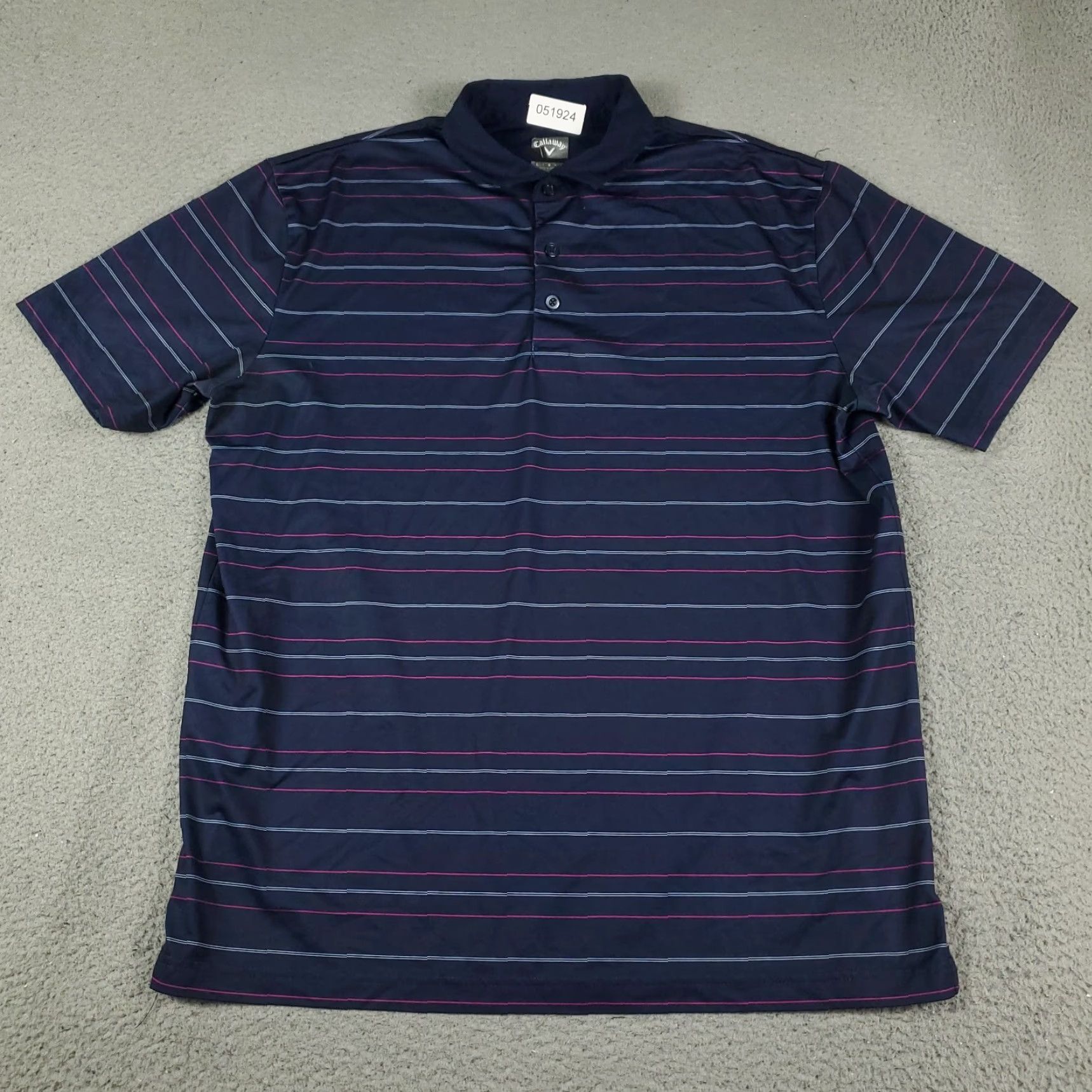 Callaway Callaway Polo Shirt Mens Large Blue Striped Opti Dri Golf Short Sleeve Polo Shirt Size US L / EU 52-54 / 3 - 3 Thumbnail