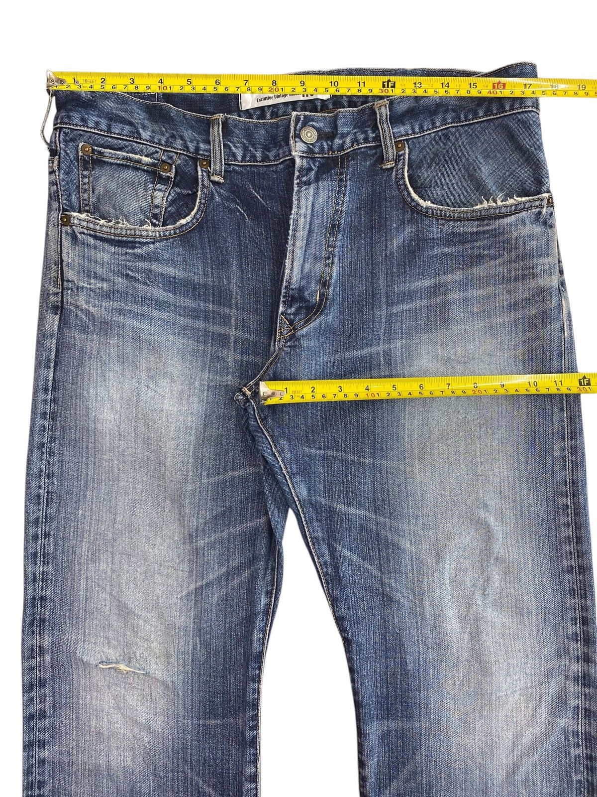 Edwin Edwin Vintage Whisker Faded Wash Style Straight Cut Jeans Size US 35 - 6 Thumbnail