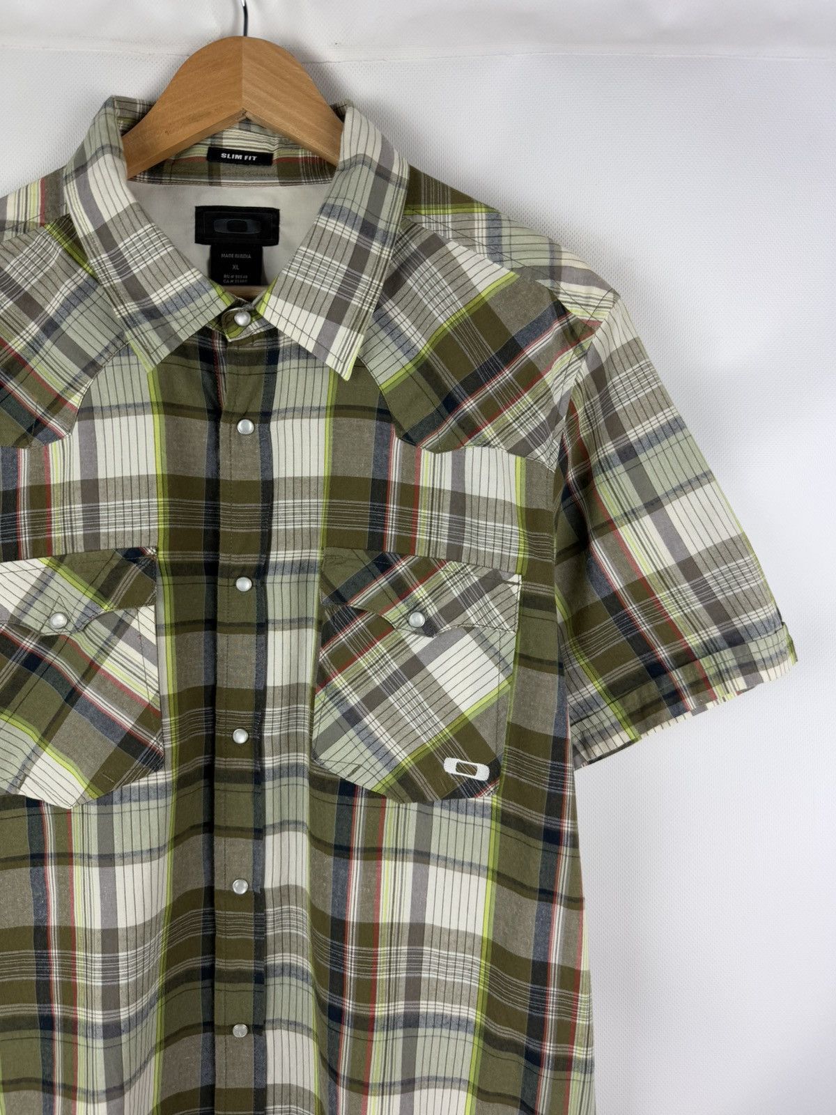 Oakley Oakley Short Sleeve Checked Plaid Outdoor Western Shirt Size US XL / EU 56 / 4 - 5 Thumbnail