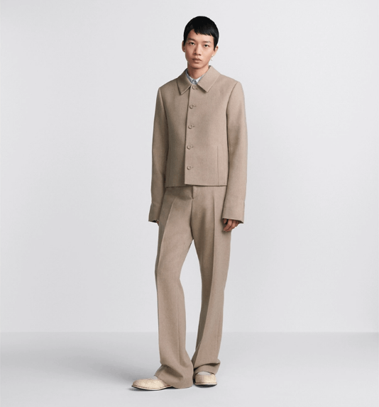 Dior o1w1db11225 443C13 Flared Pant in Beige Size US 32 / EU 48 - 4 Thumbnail