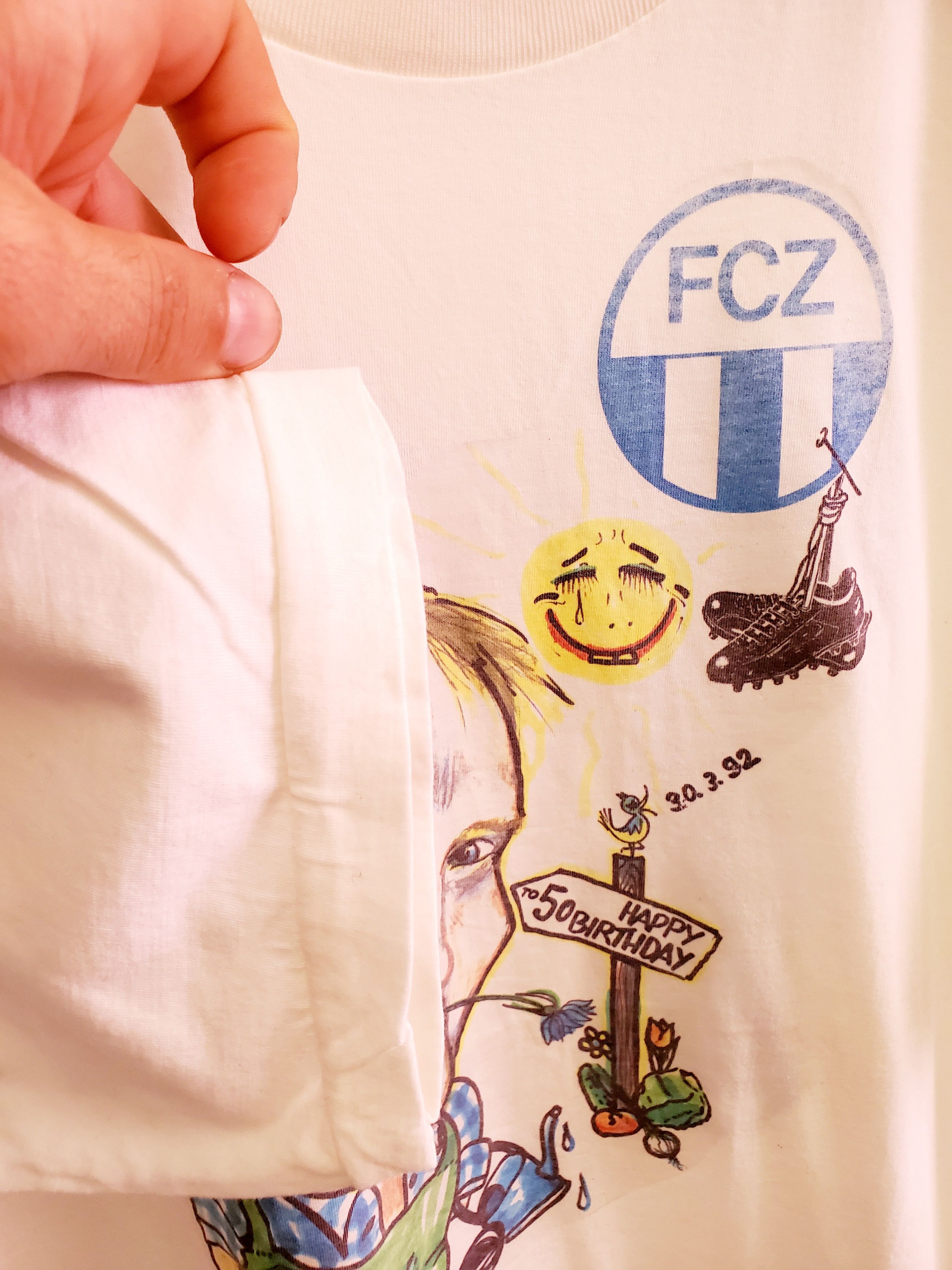 Vintage Vintage Zurich Switzerland 50 happy birthday Soccer Shirt L Size US L / EU 52-54 / 3 - 4 Thumbnail