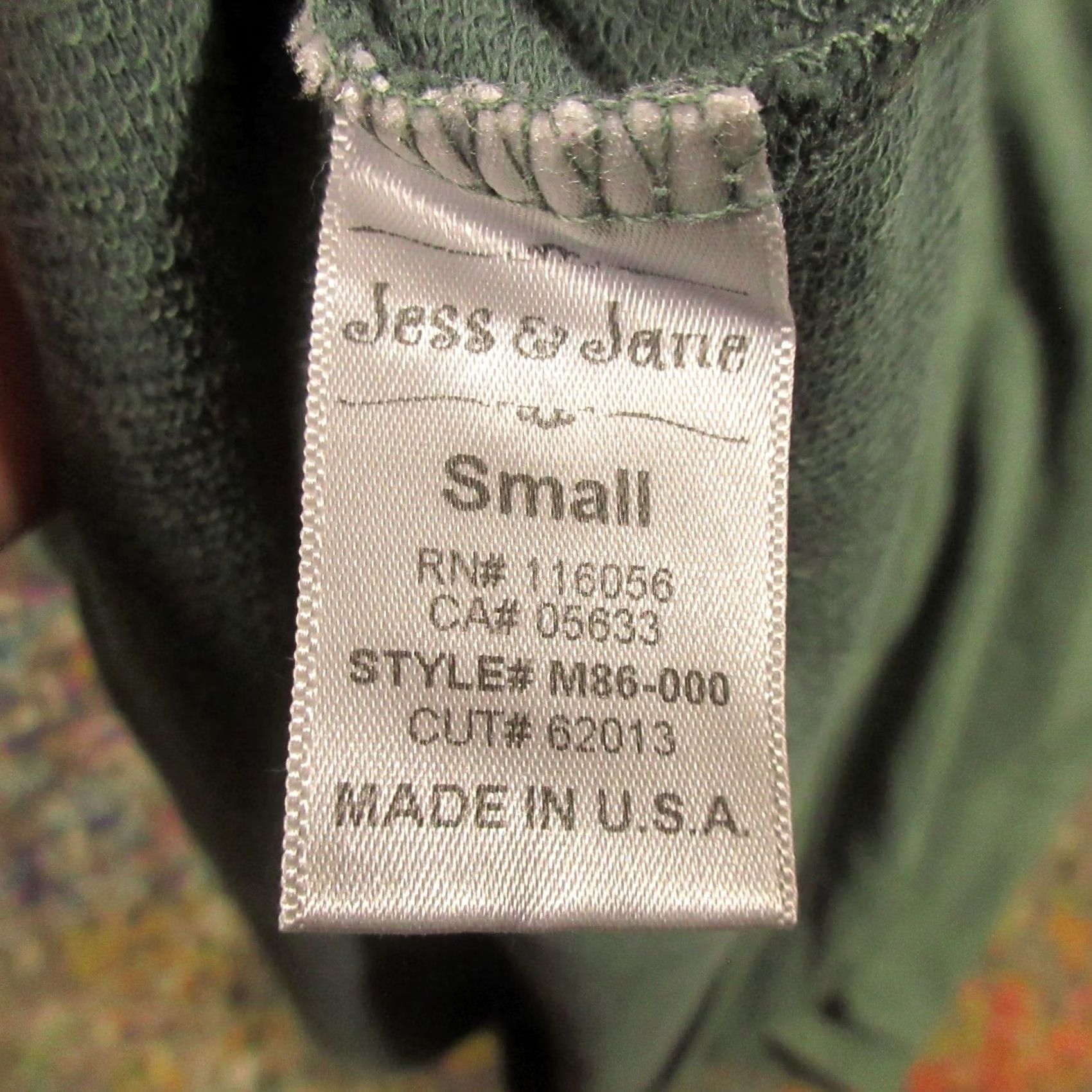 Vintage Jess & Jane Mineral Washed Cotton Pocket Dress S Long Sleeve Green A-Line Shift Knee Length Pockets Casual Travel Size S / US 4 / IT 40 - 6 Thumbnail