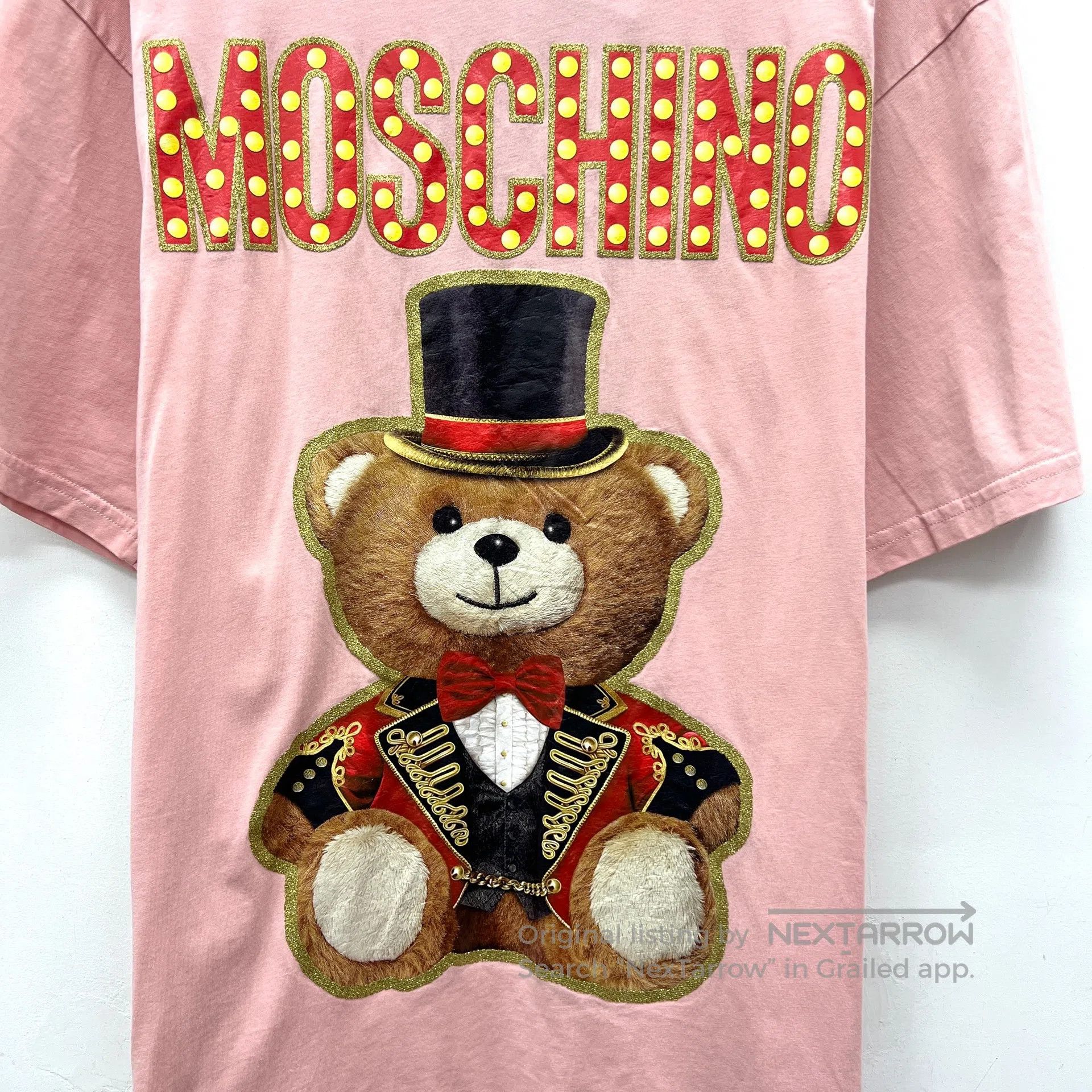 Moschino Moschino Pink logo lettering bear print cotton round-neck Size US L / EU 52-54 / 3 - 4 Thumbnail