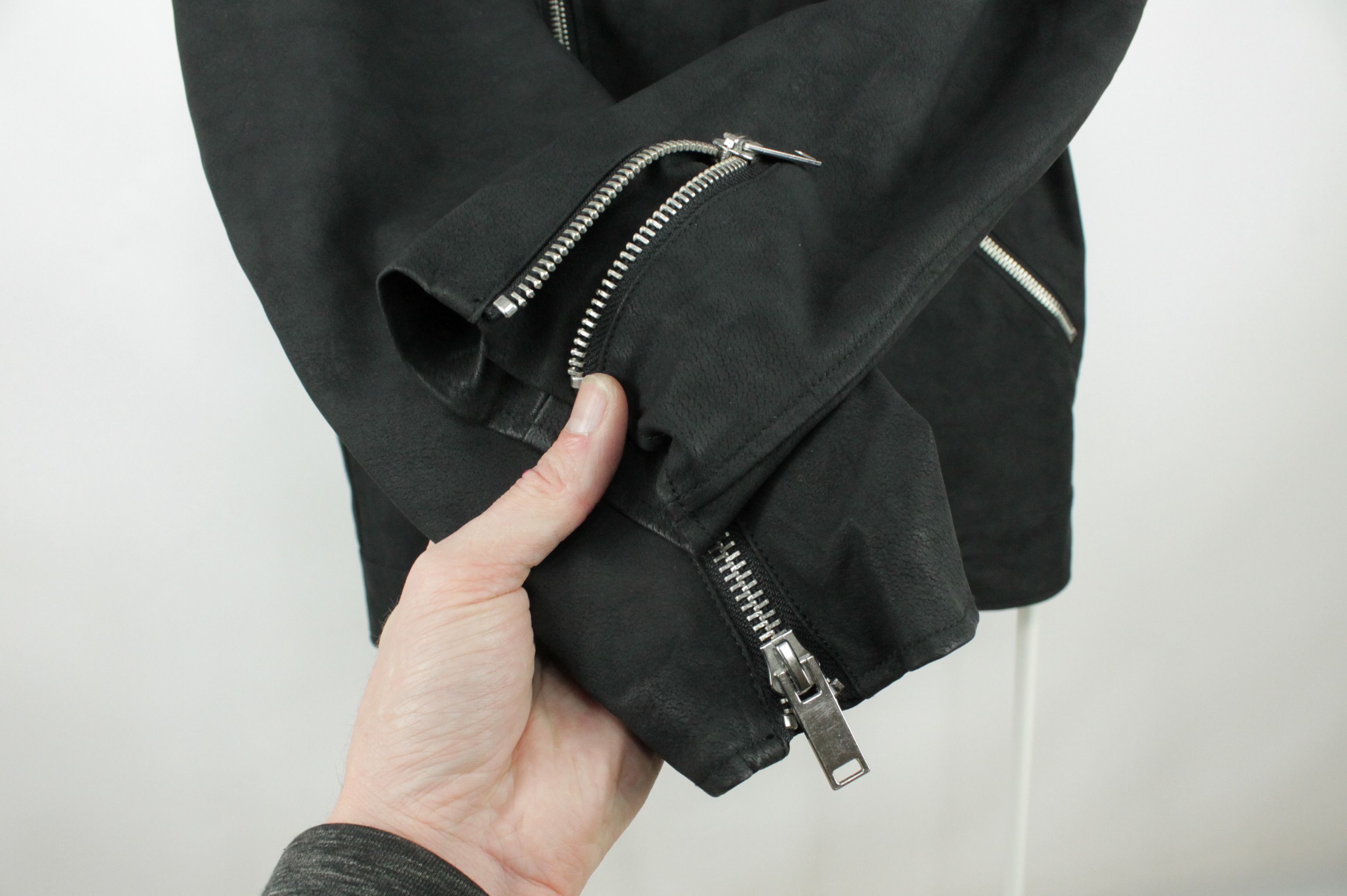 Asos Asos Black Matte Leather Biker Jacket Size US M / EU 48-50 / 2 - 5 Thumbnail
