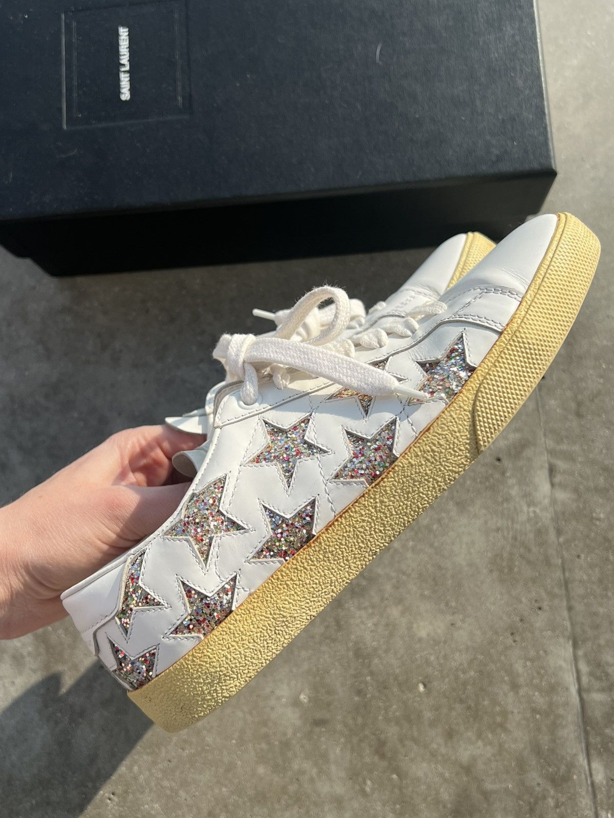 Saint Laurent Paris Saint Laurent SLP YSL SL/06 court stars low top sneaekrs Size US 6 / IT 36 - 8 Thumbnail