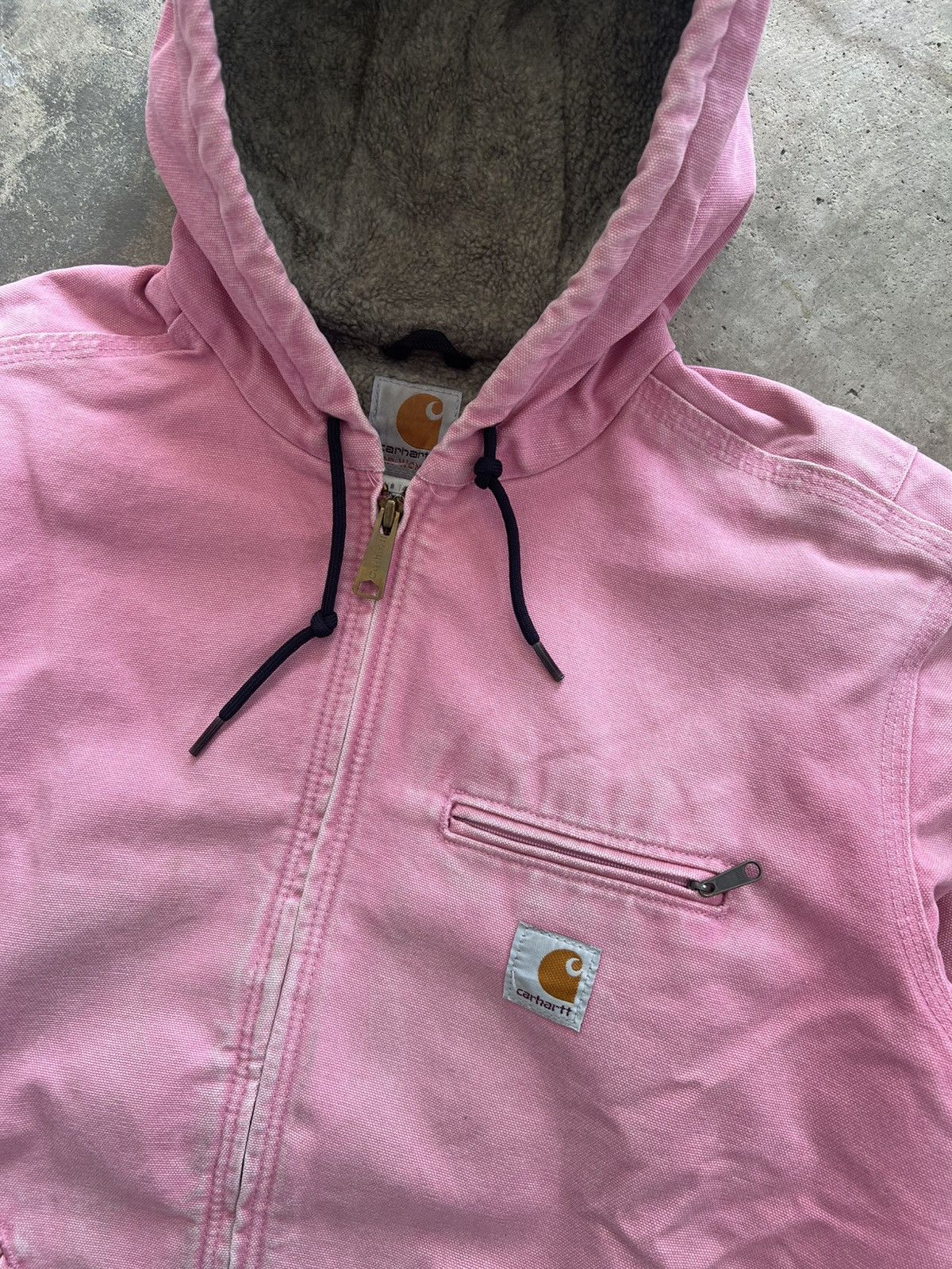 Carhartt Vintage J141 PKR Faded Carhartt Rose Detroit Hoodie Jacket Size US L / EU 52-54 / 3 - 6 Thumbnail