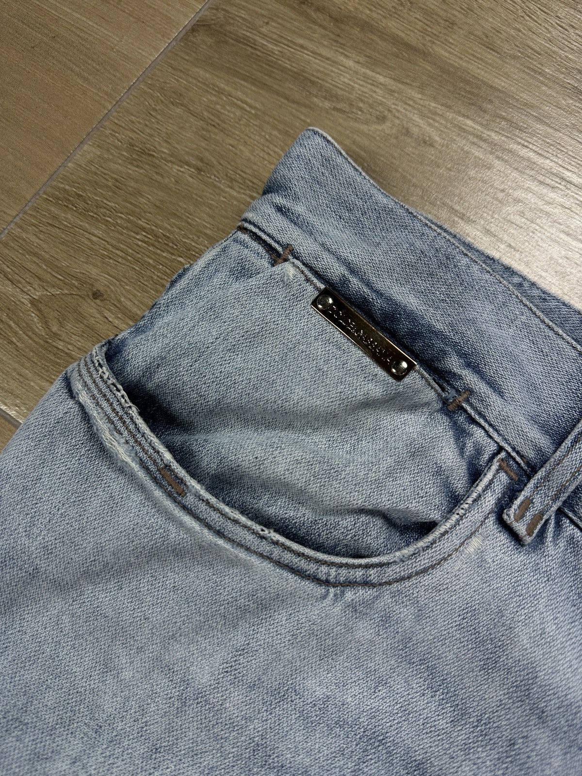 Dolce & Gabbana × Vintage Vintage Dolce&Gabbana Low Waist Distressed Blue Denim Jeans Size US 34 / EU 50 - 9 Thumbnail