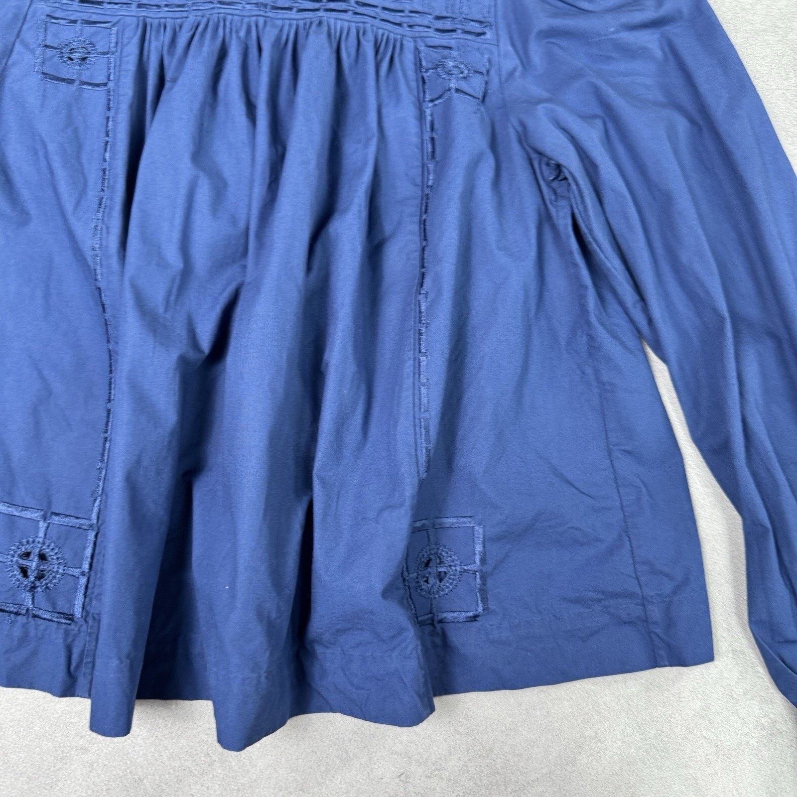 Isabel Marant Isabe Marant Women Blouse Blue Size 38 Cotton Size XS / US 0-2 / IT 36-38 - 9 Thumbnail