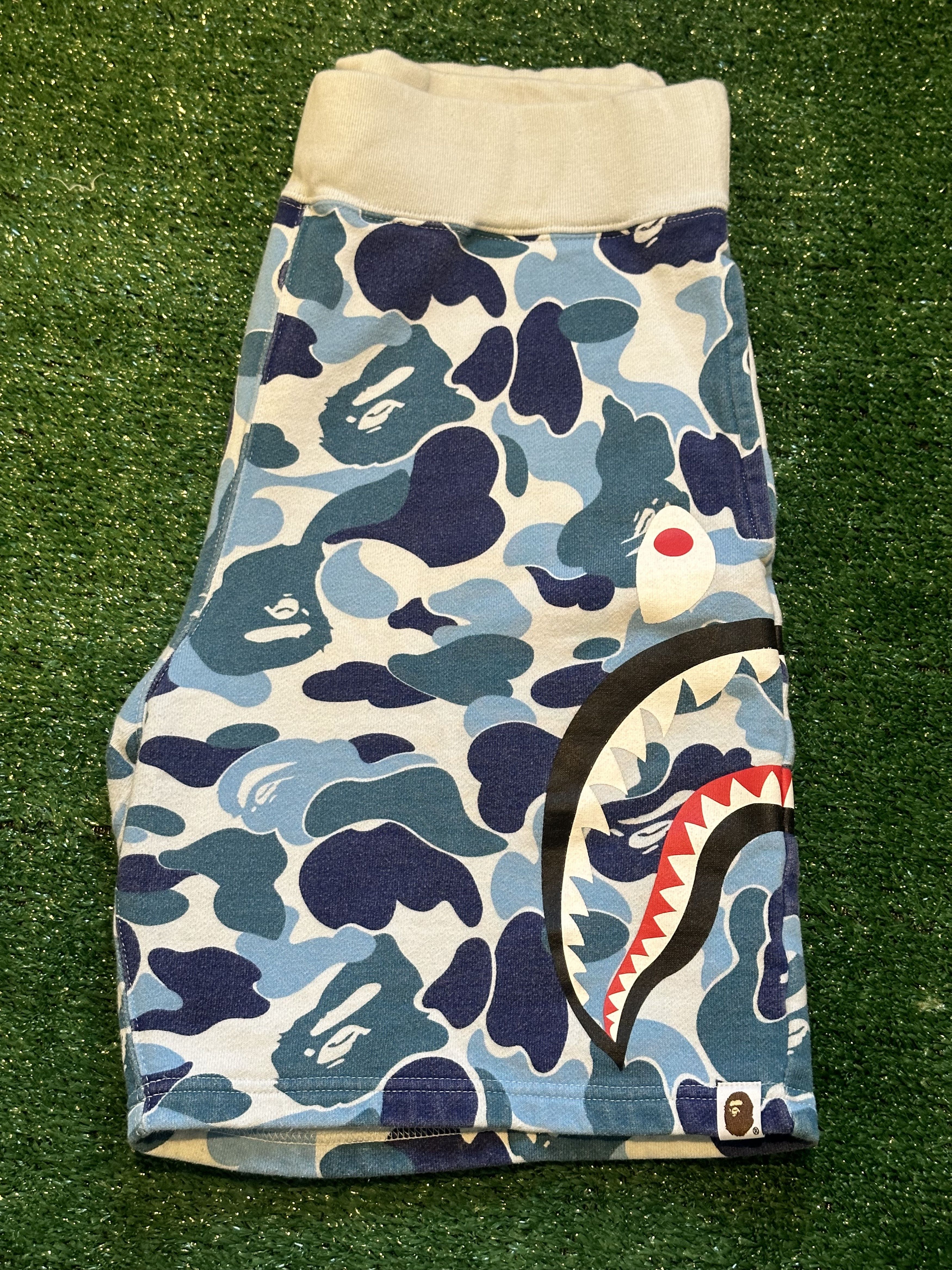 Bape Bape Shark Camo ABC Blue Camo Shorts Size US 32 / EU 48 - 2 Thumbnail