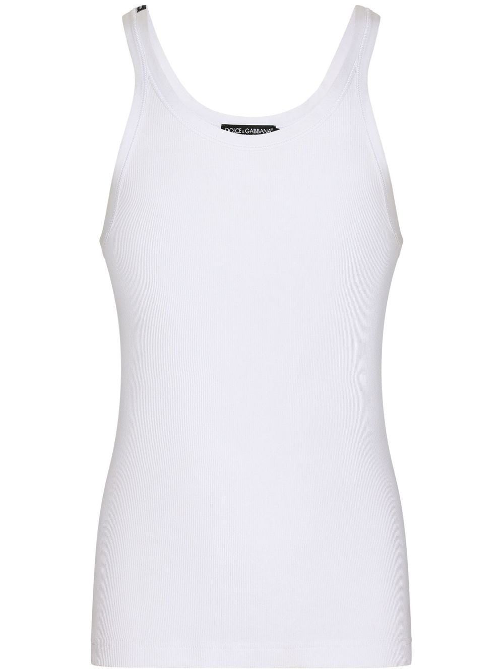 Dolce & Gabbana RIBBED COTTON TANK TOP Size US S / EU 44-46 / 1 - 1 Thumbnail