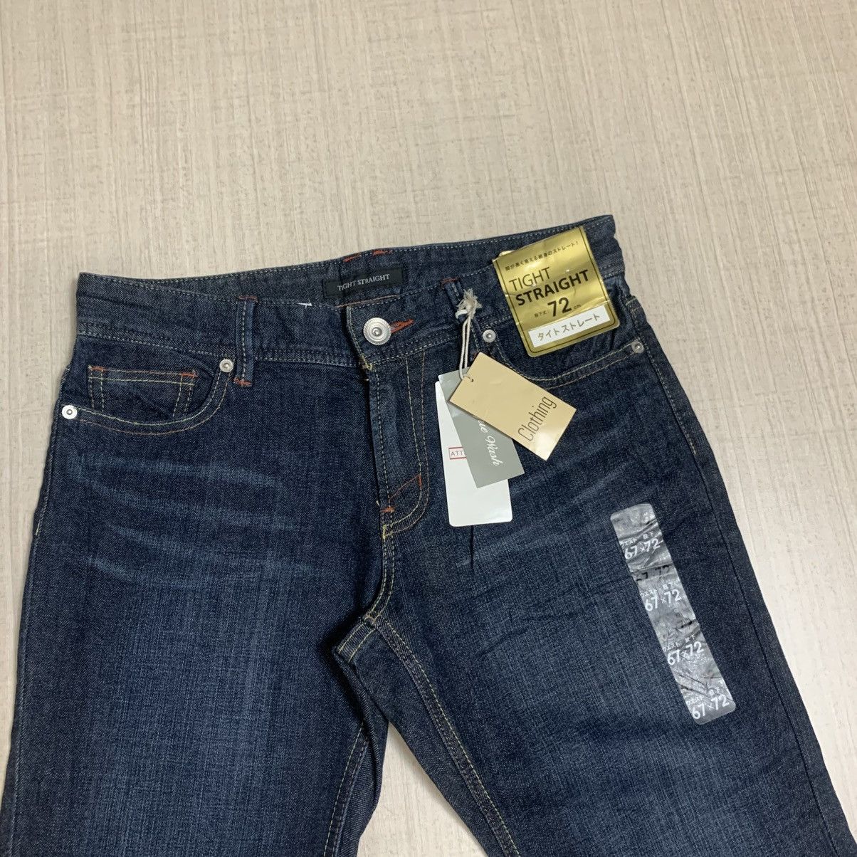 Japanese Brand japanese size 67x72 tight straigh washed denim jean Size US 28 / EU 44 - 3 Thumbnail