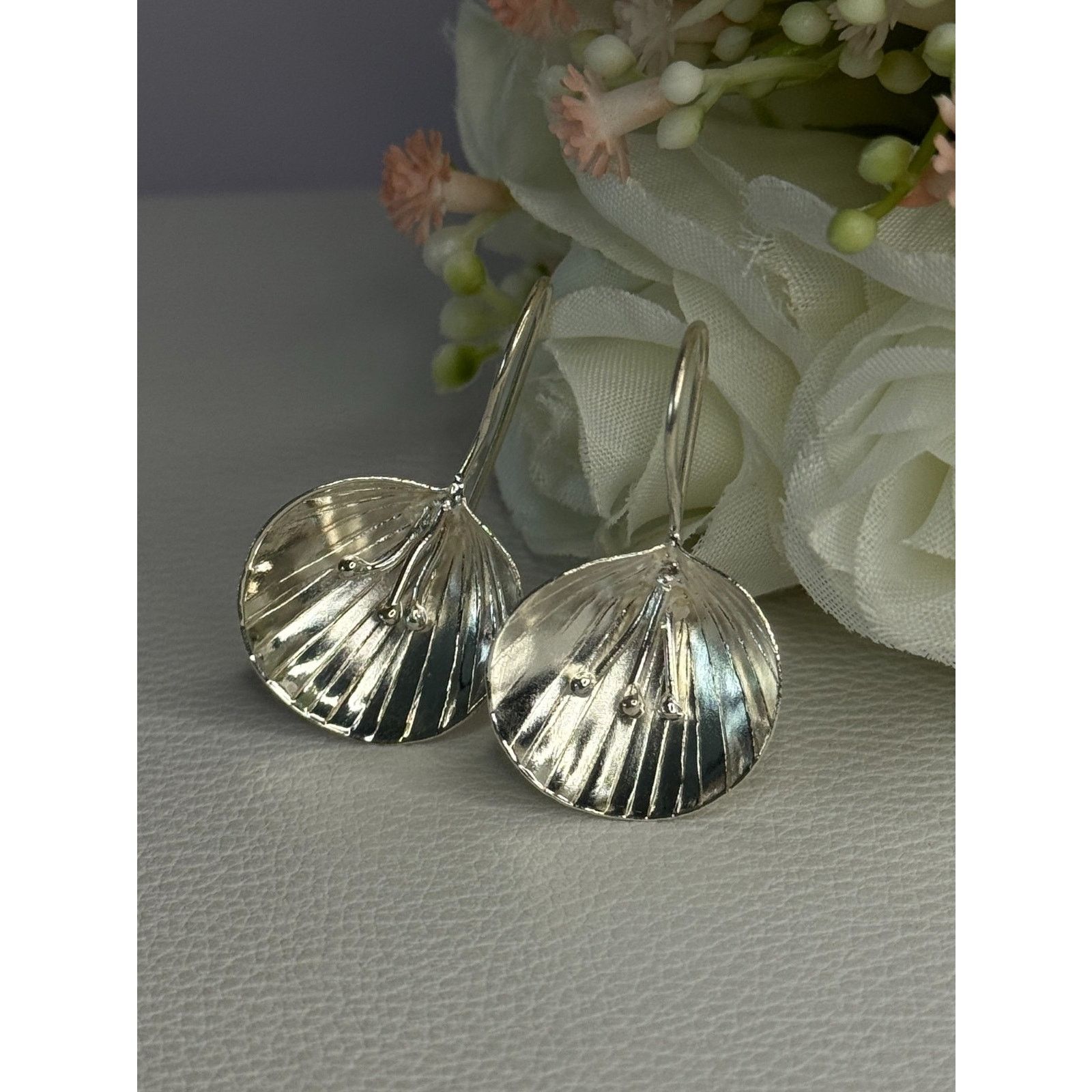 Jewelry 925 STERLING SILVER EARRINGS LENGTH 1.30 INCH Size ONE SIZE - 6 Thumbnail