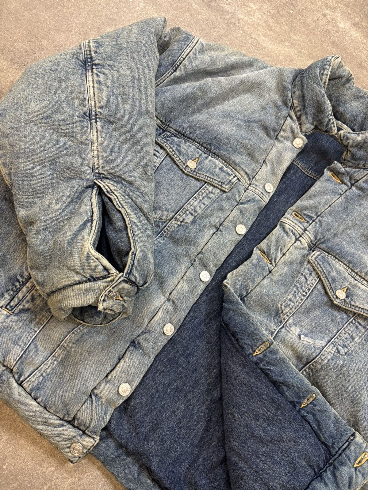 Balenciaga KANYE WEST Balenciaga Padded Denim Jacket Size US M / EU 48-50 / 2 - 6 Thumbnail