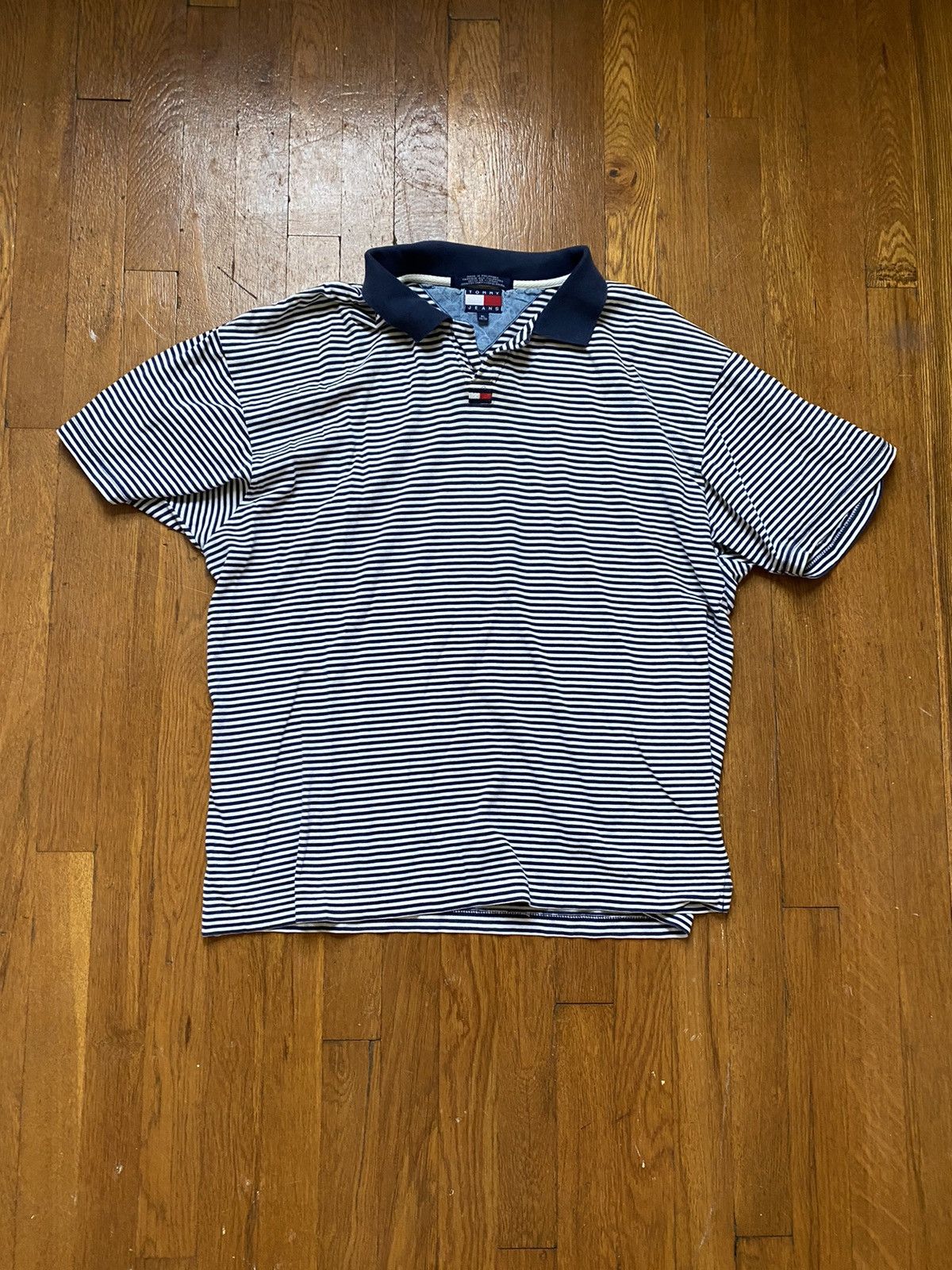 Tommy Hilfiger × Vintage Vintage Tommy Jeans Polo Size US XL / EU 56 / 4 - 1 Thumbnail