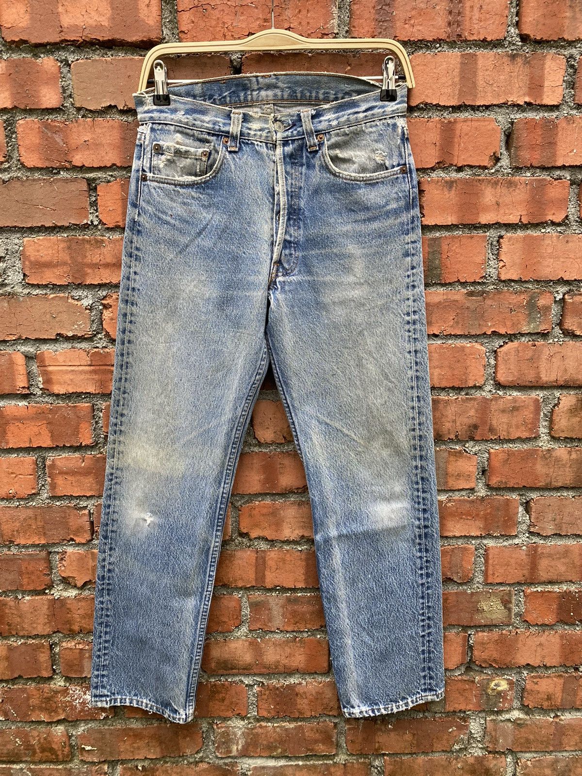 Levi's × Levi's Vintage Clothing × Vintage W29x28.5 vintage levi's 501 distressed made in USA Size US 29 - 1 Thumbnail