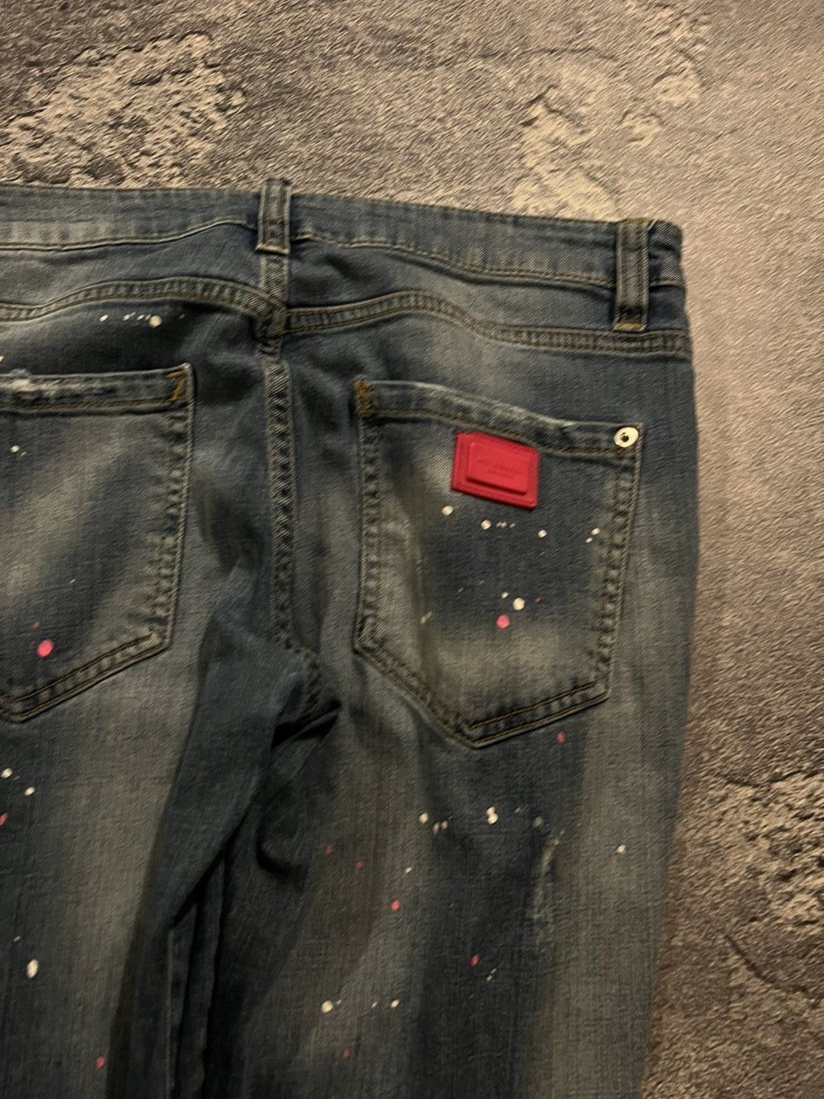 Japanese Brand Y2K Slim Jeans Swag In Paint / Archive Number Nine Style Size US 32 / EU 48 - 6 Thumbnail