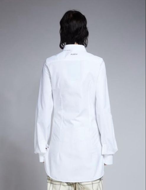 Marni o1w1db10824 Shirt in White Size L / US 10 / IT 46 - 2 Thumbnail