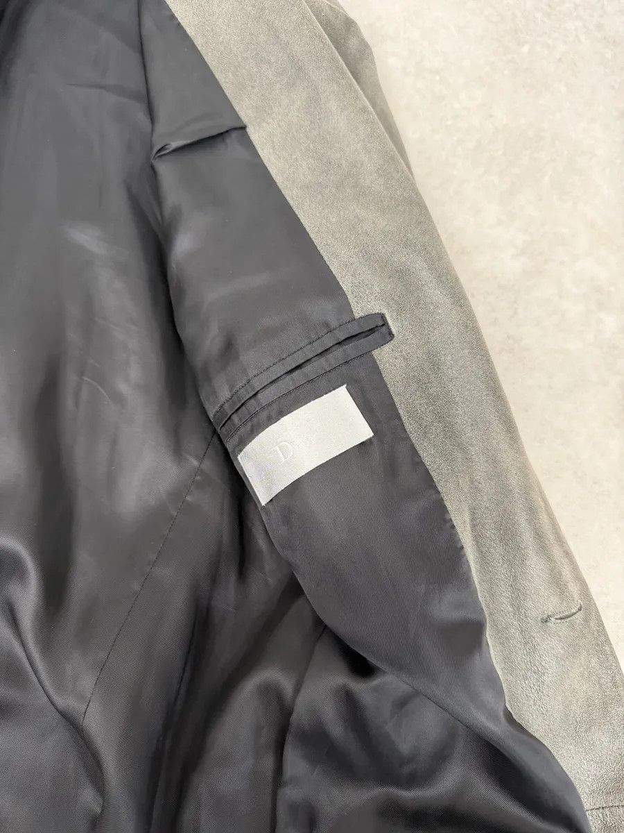 Dior 2010s Dior Eroded Grey Lamb Leather Jacket by Kris Van Assche Size US M / EU 48-50 / 2 - 8 Thumbnail