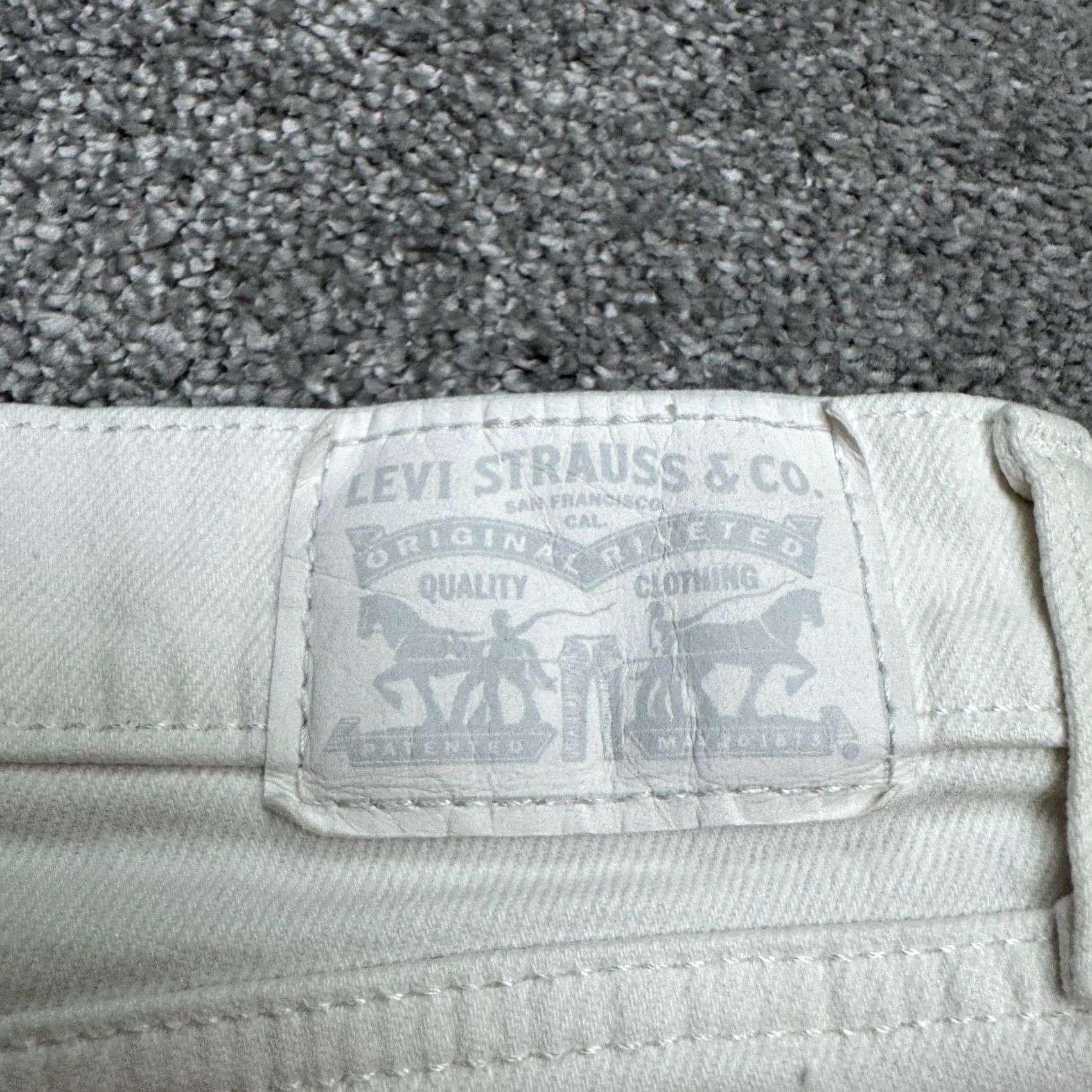 Levi's Levi's 501 Jeans Cropped Mid White Womens W29 XS? Size 29" - 4 Thumbnail
