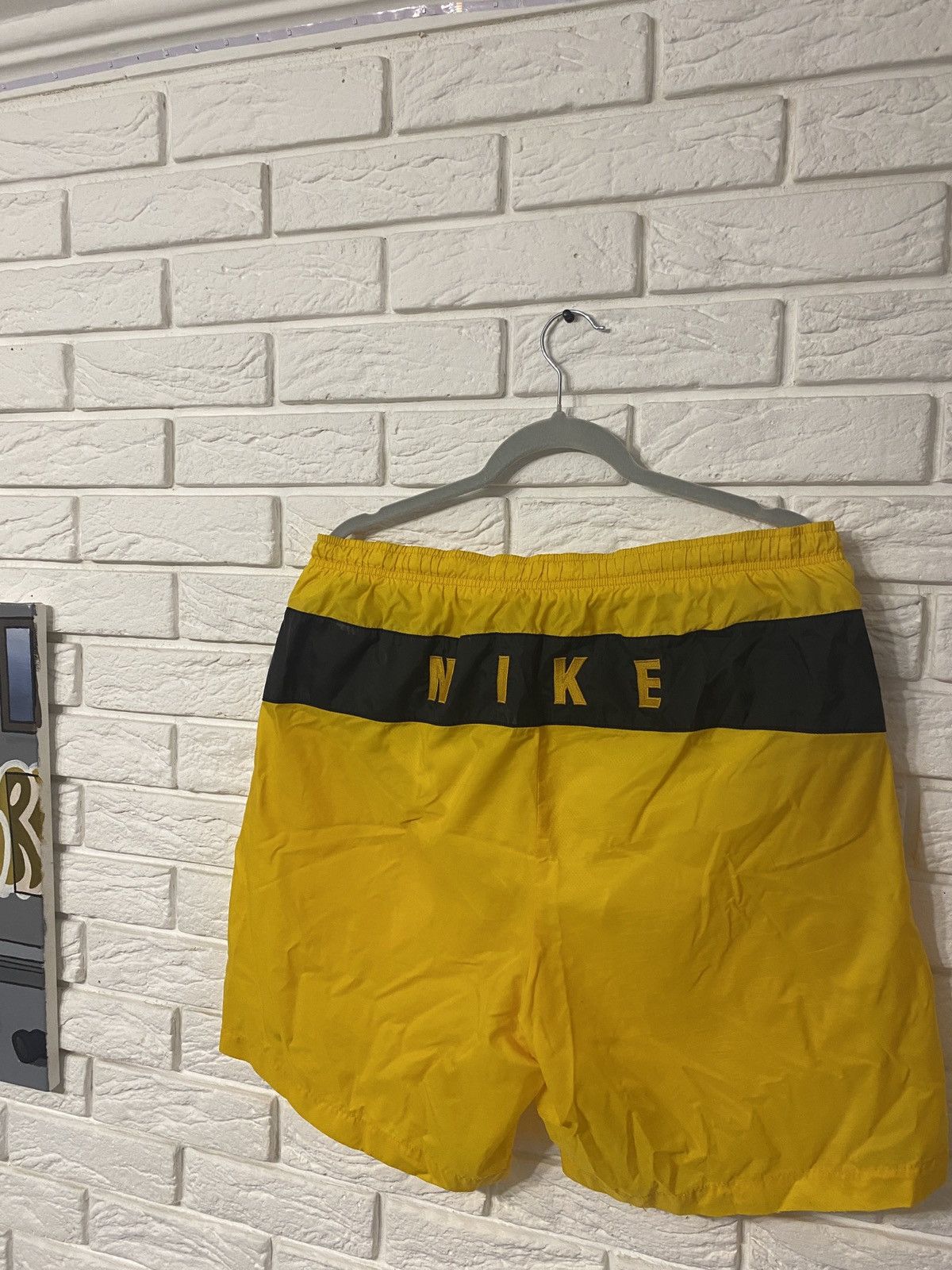 Nike × Vintage Vintage Y2K Nike swoosh nylon shorts Size US 40 / EU 56 - 4 Thumbnail